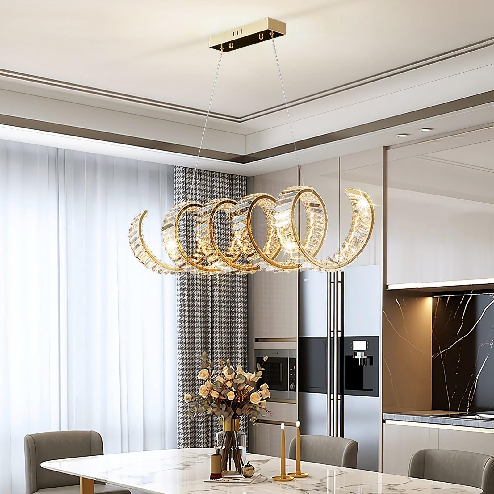 Curved LED Chandelier - Cueteks