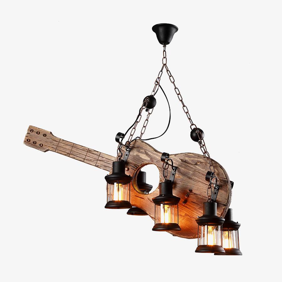 Acoustic-style guitar light against a plain background