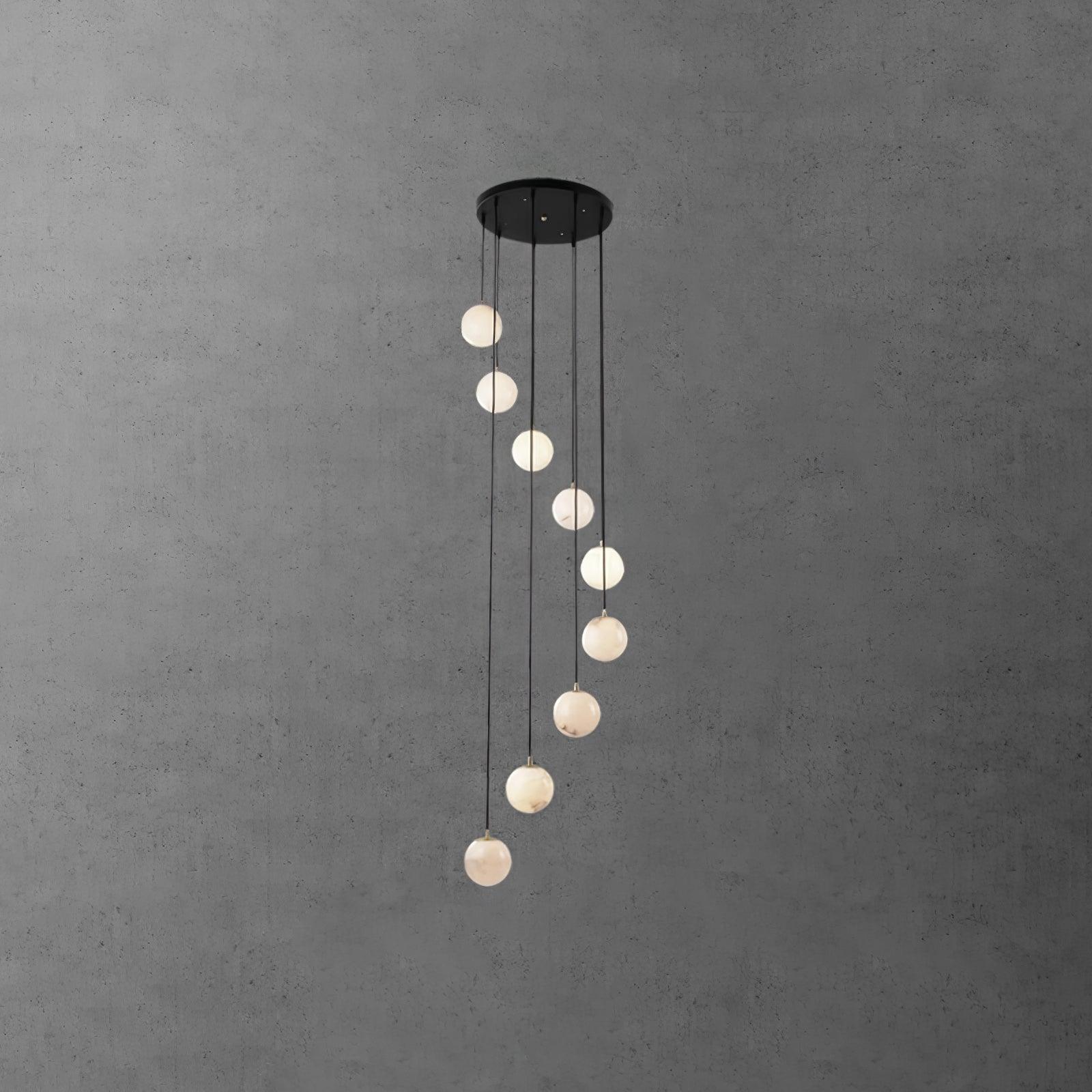 Alabaster Balls Cluster Chandelier - Cueteks