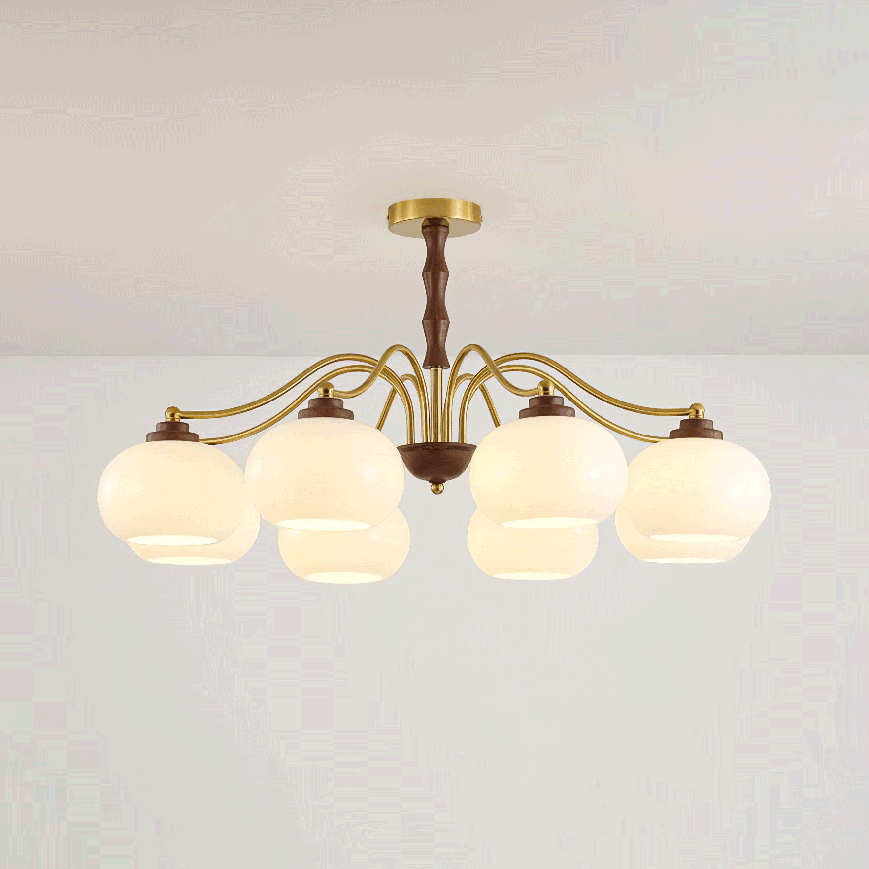 Persimmon Glass Globe Chandelier - Cueteks