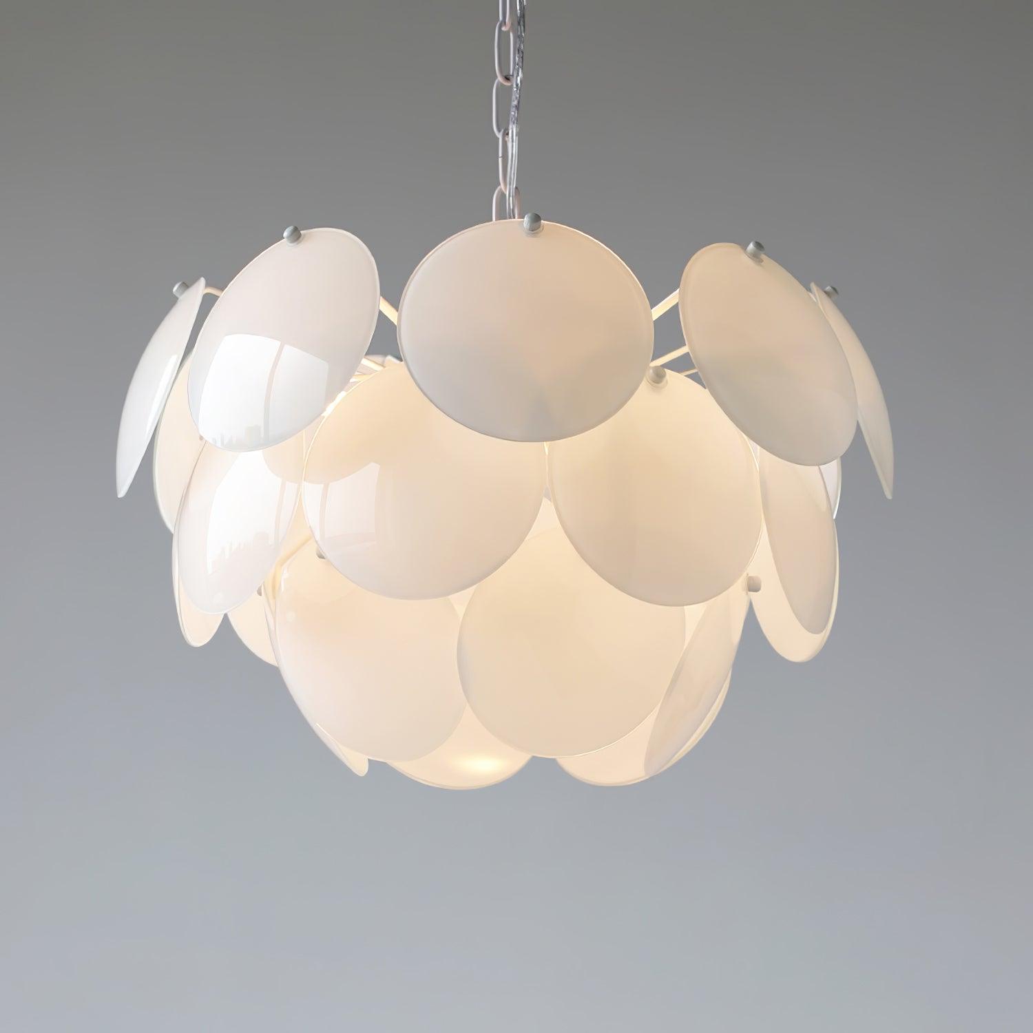 Luminous Petal Glass Chandelier - Cueteks