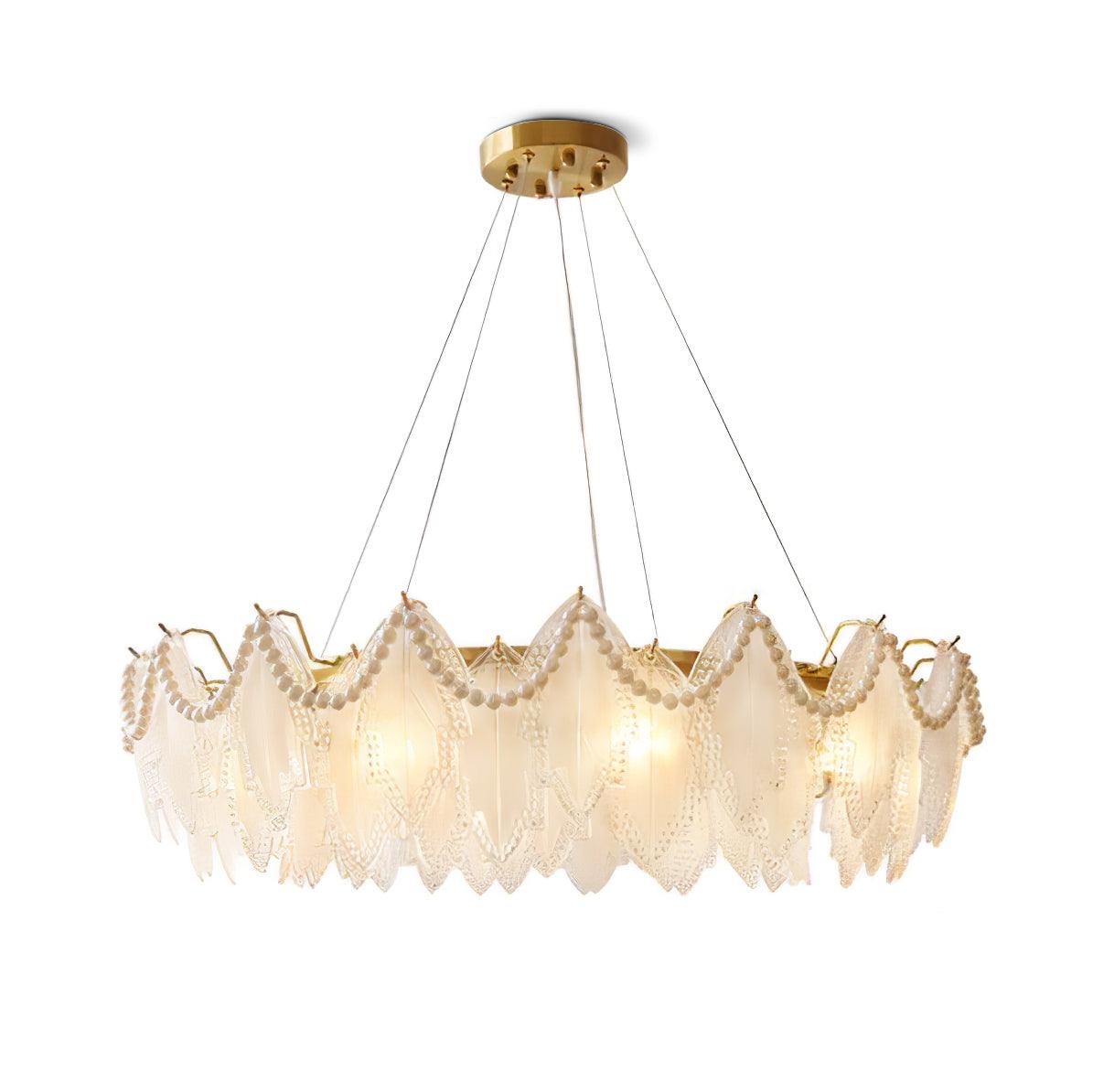 Maple Leaf Glass Chandelier - Cueteks