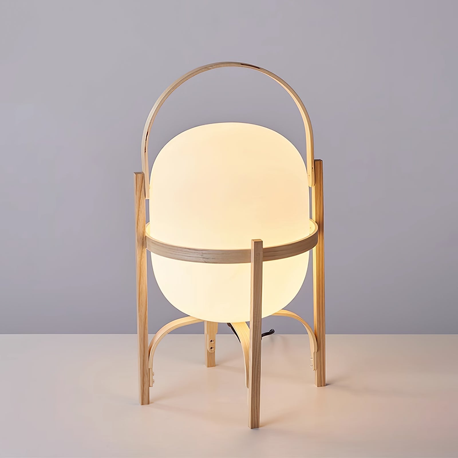 Portable Lantern Glass Table Lamp - Cueteks