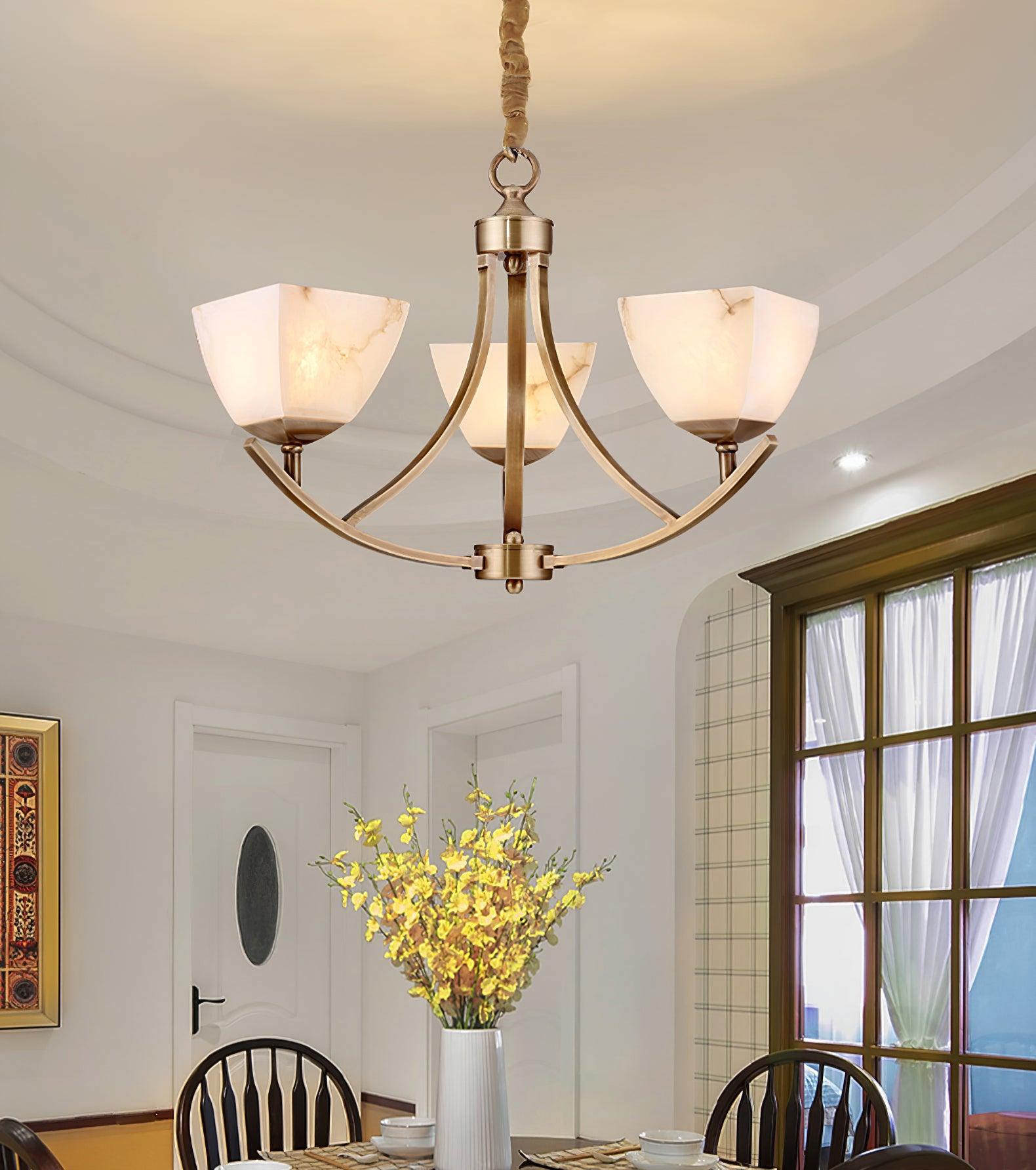 Dover Brass Chandelier - Cueteks