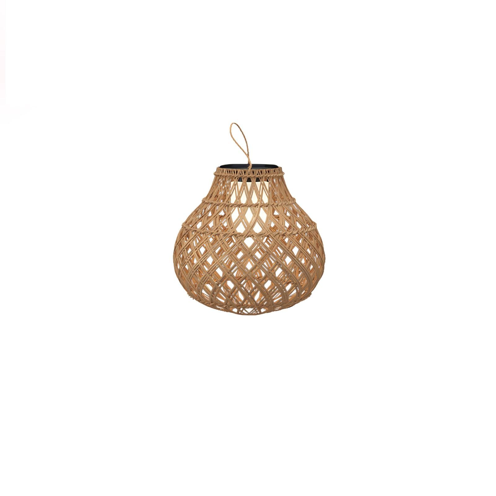 Woven Sphere Solar Lantern Outdoor Lamp - Cueteks