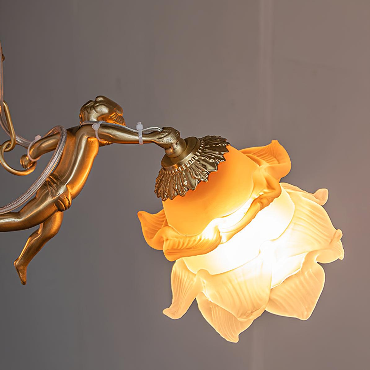 Putti Statuettes Brass Suspension - Cueteks