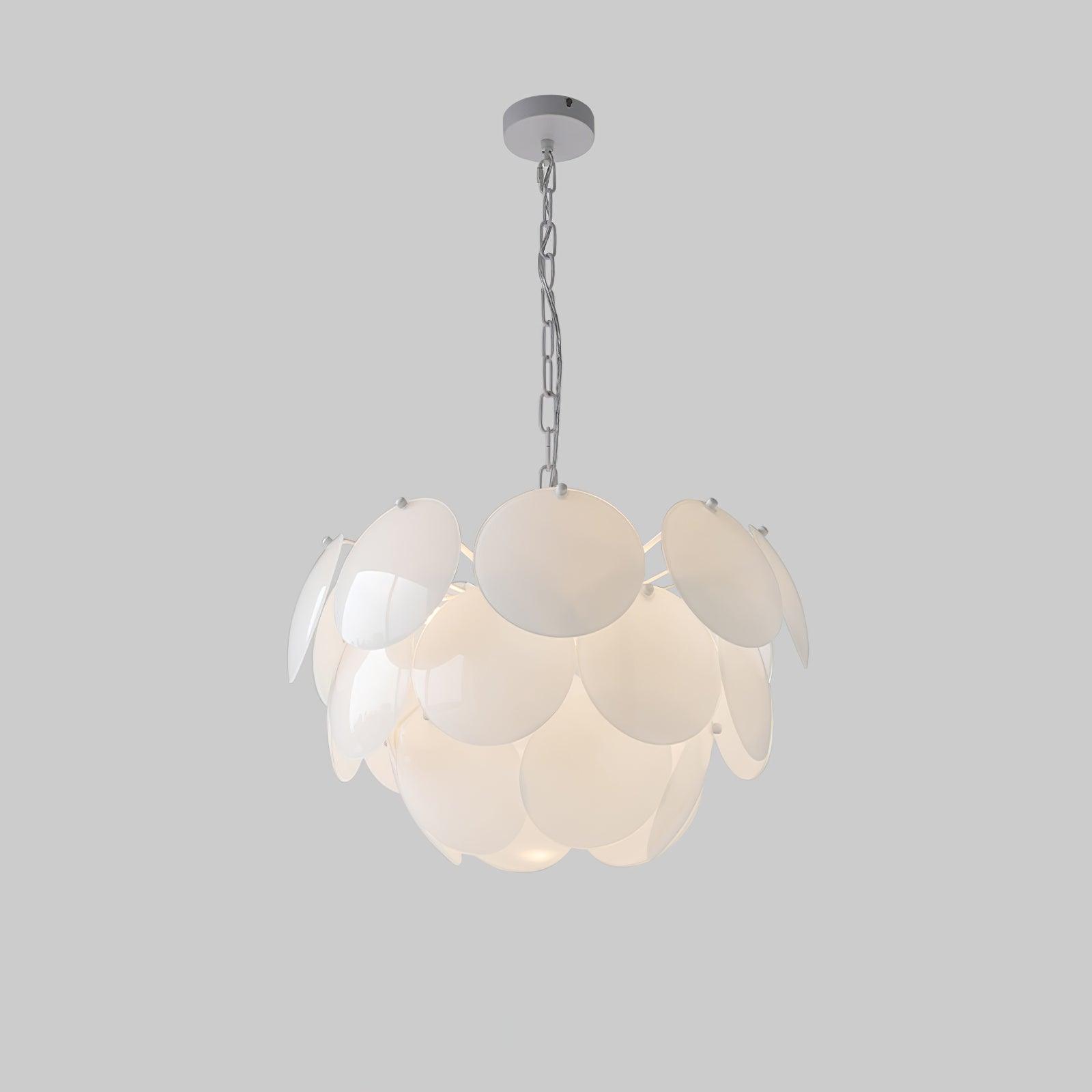 Luminous Petal Glass Chandelier - Cueteks