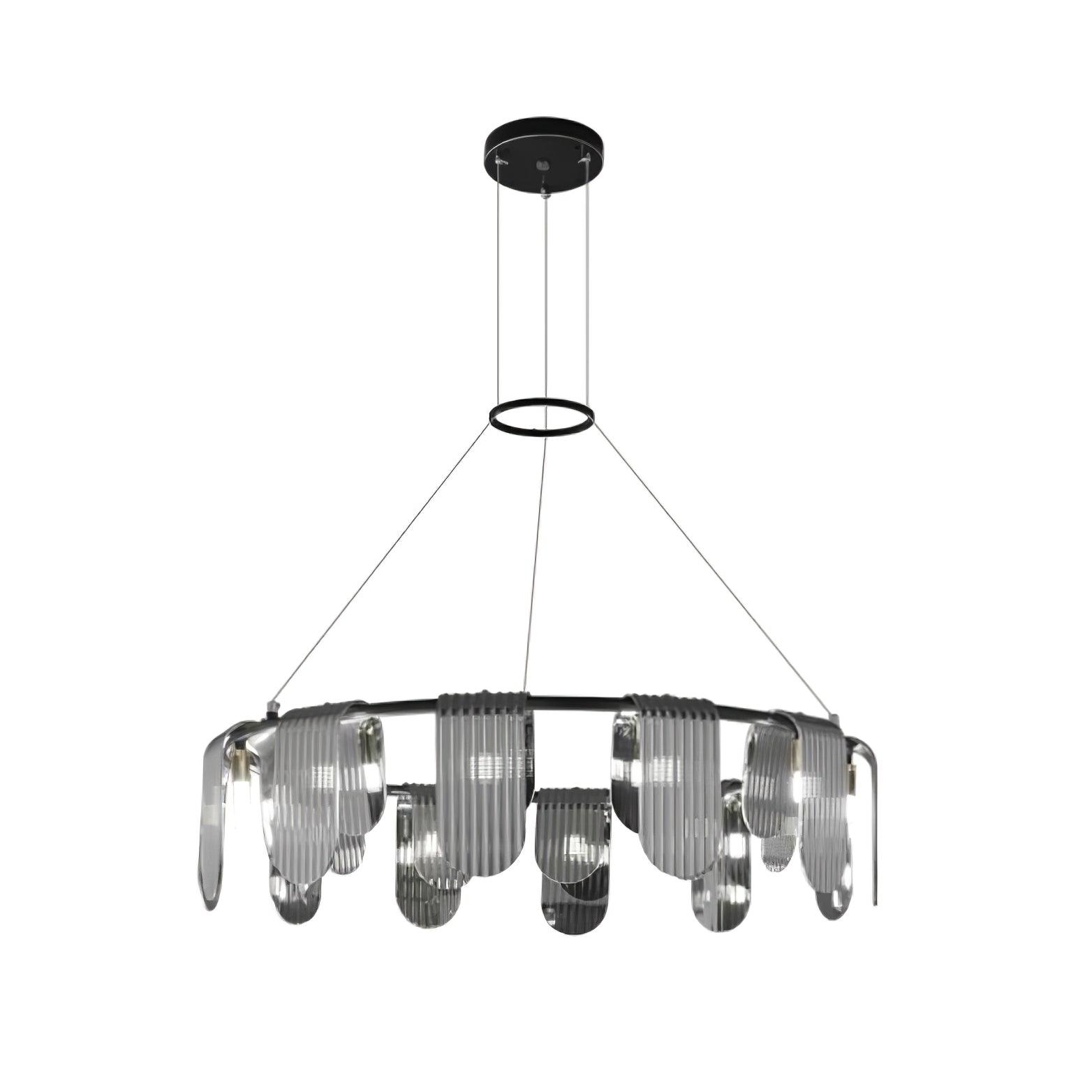Folioles Brass Chandelier - Cueteks