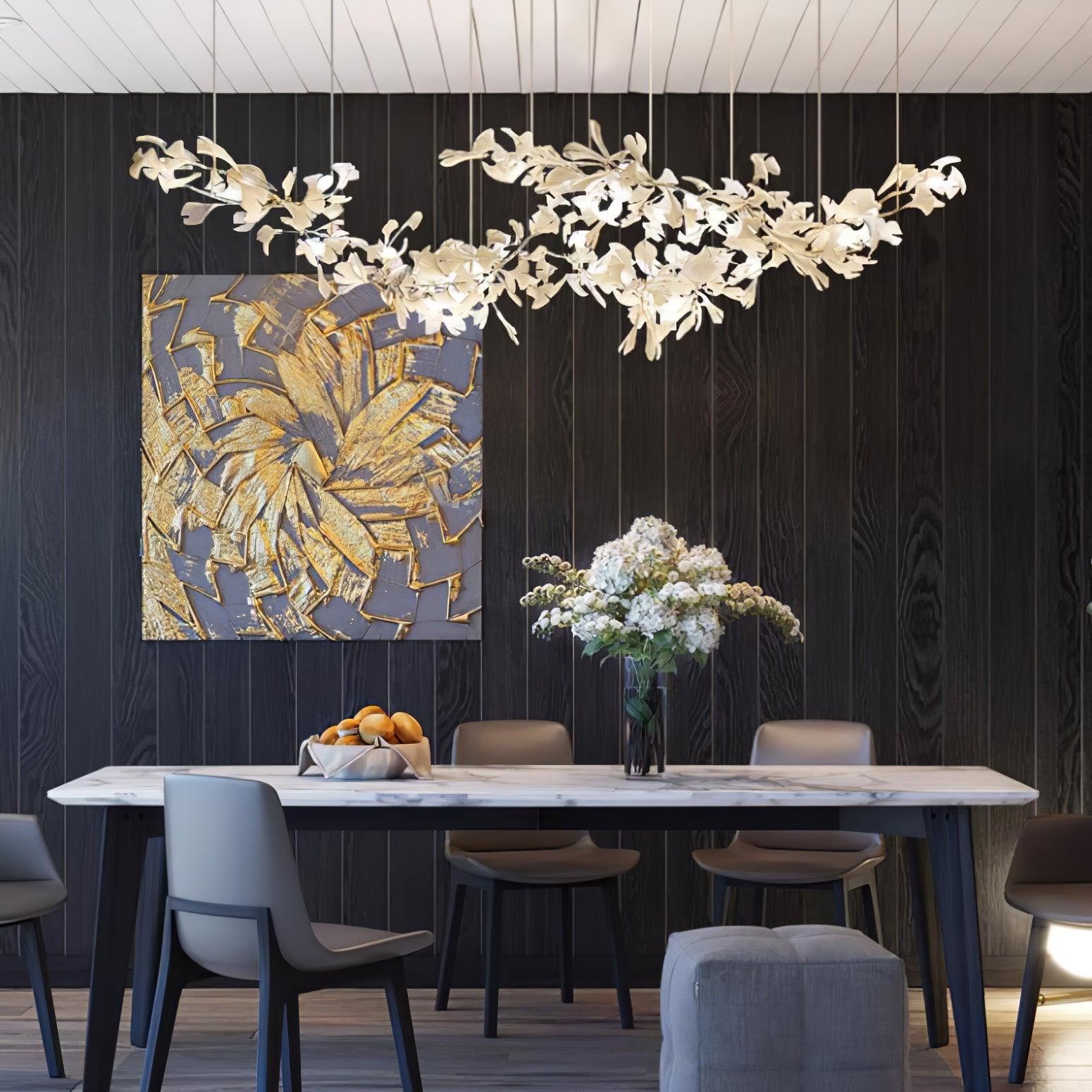 Double Layer Combination Gingko Chandelier - Cueteks