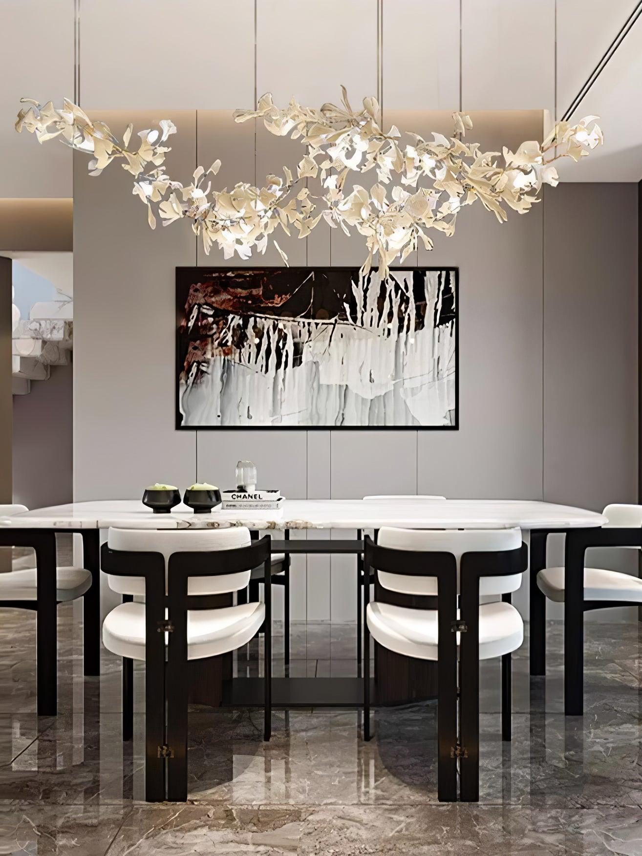 Double Layer Combination Gingko Chandelier - Cueteks