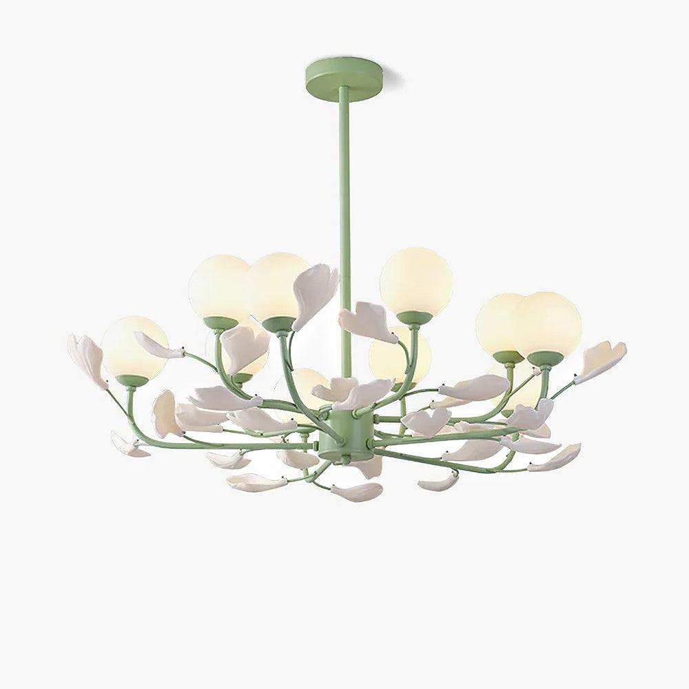 Opal Glass Chandelier - Cueteks