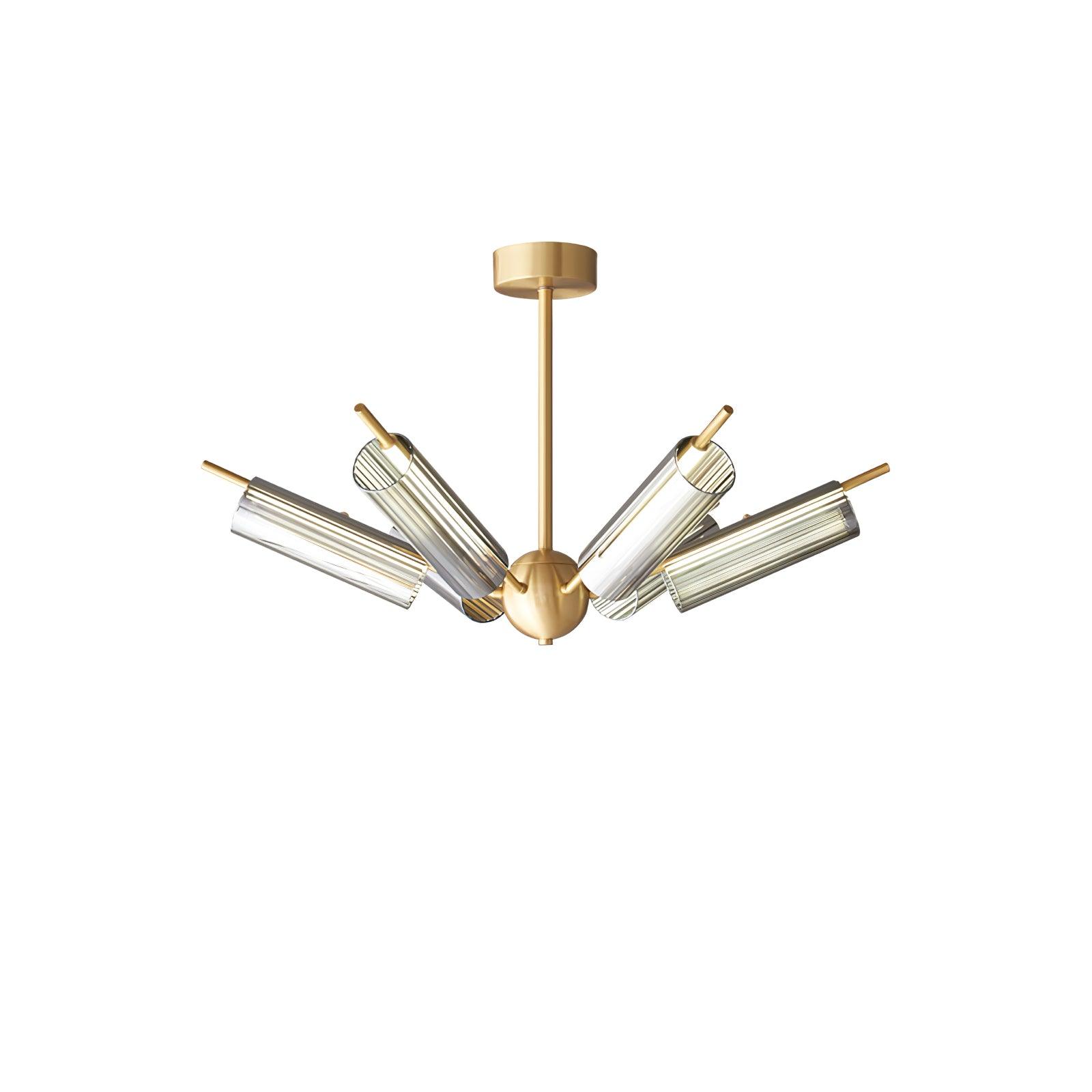 Sputnik Brass Chandelier - Cueteks
