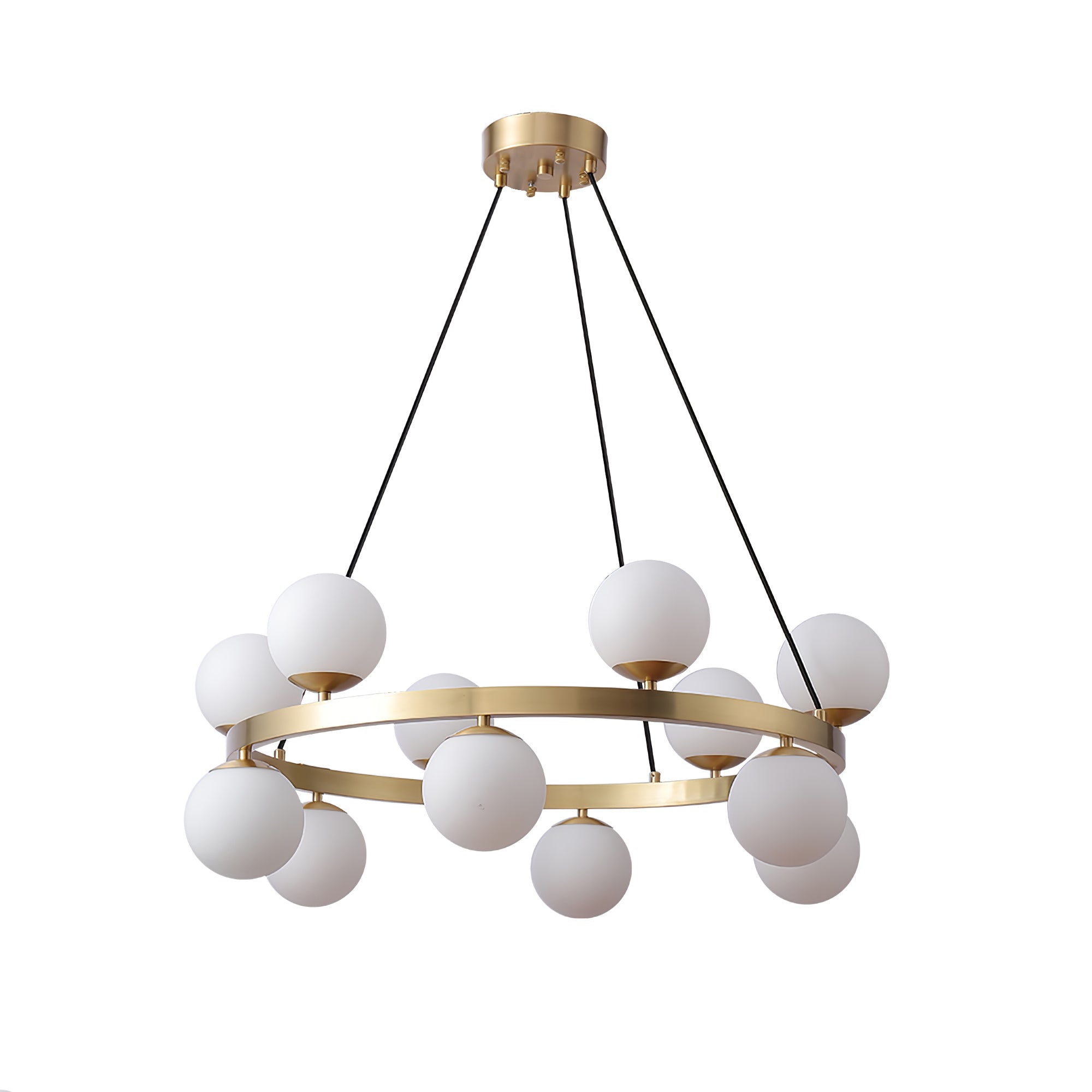 Bubbles Brass Ring Chandelier - Cueteks