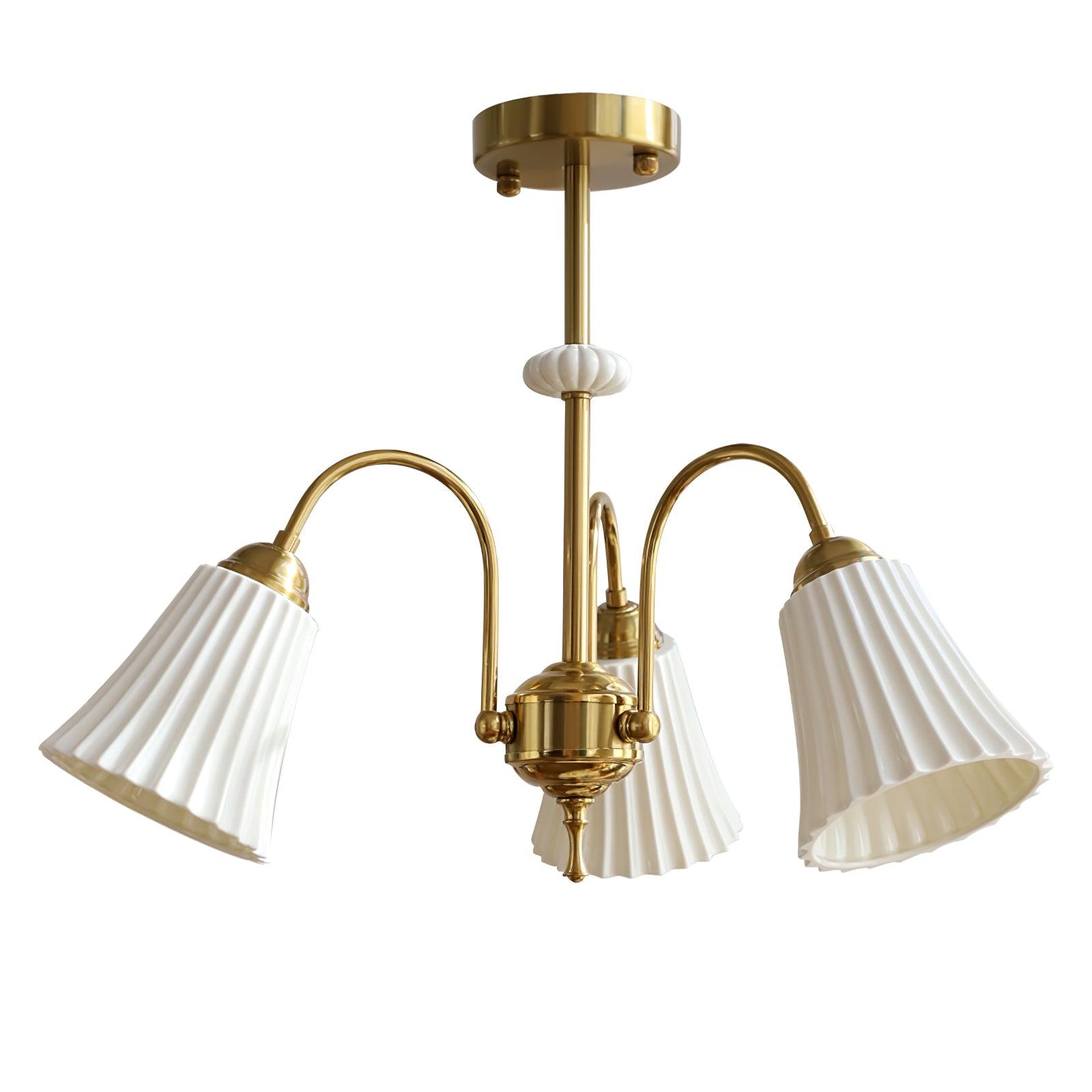 Medieval Ceramic Trumpet Chandelier - Cueteks