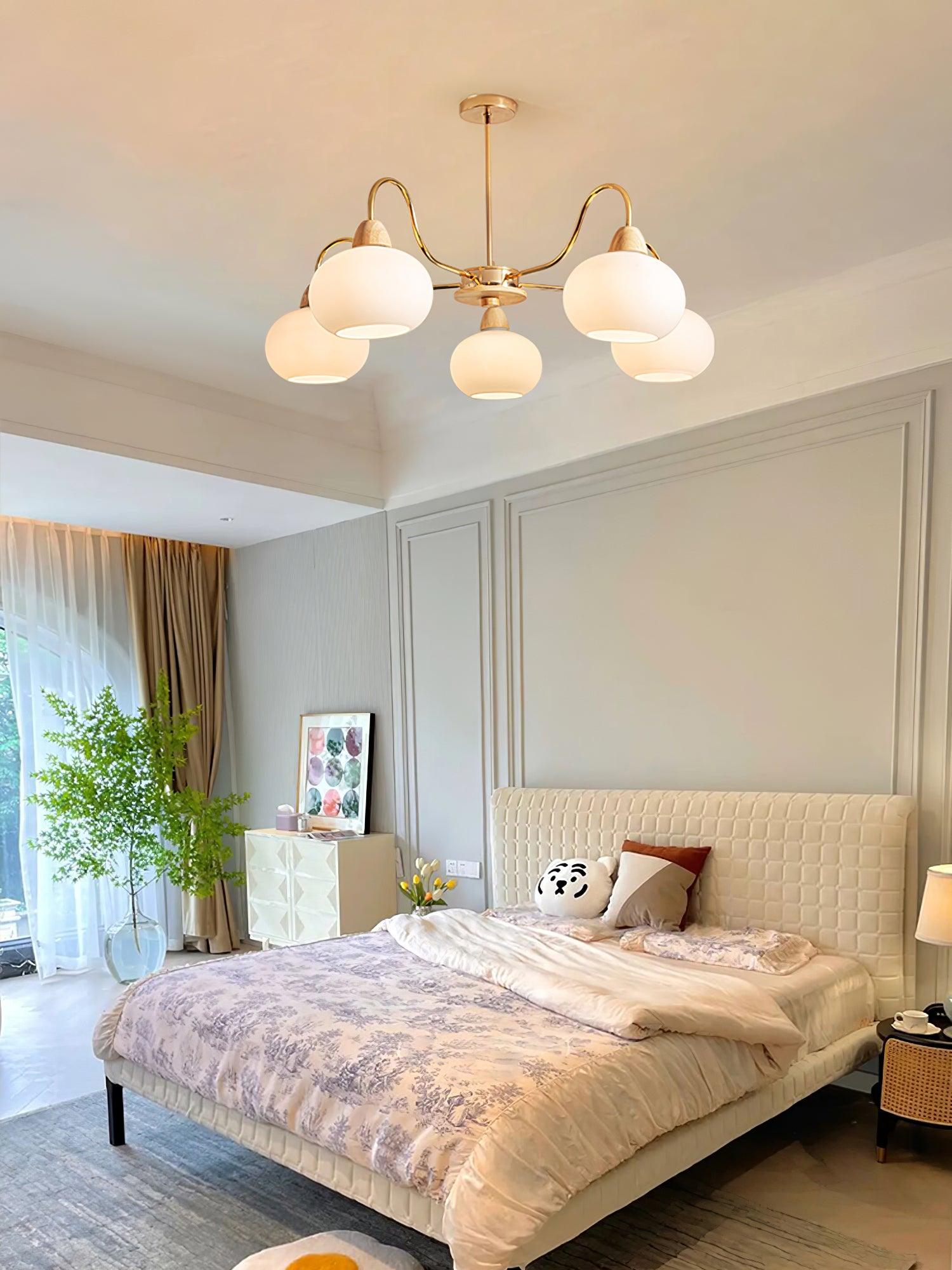 Glass Persimmon Chandelier - Cueteks