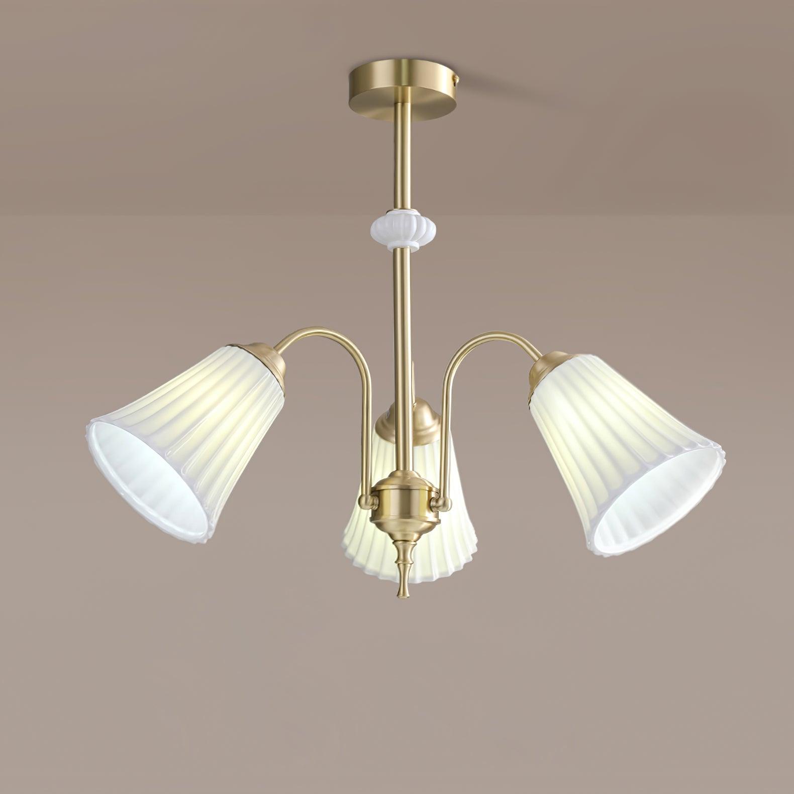 Medieval Ceramic Trumpet Chandelier - Cueteks