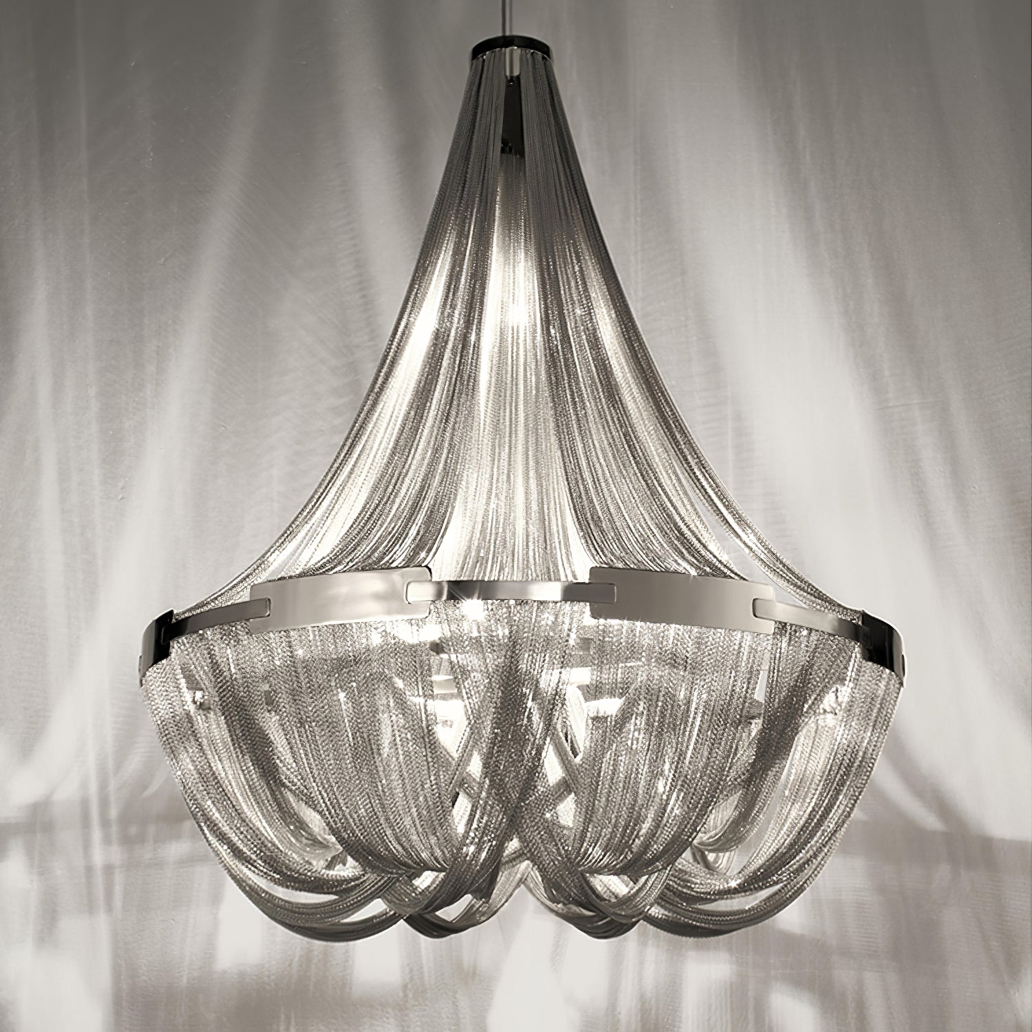 Tassel Aluminum Chain Chandelier - Cueteks
