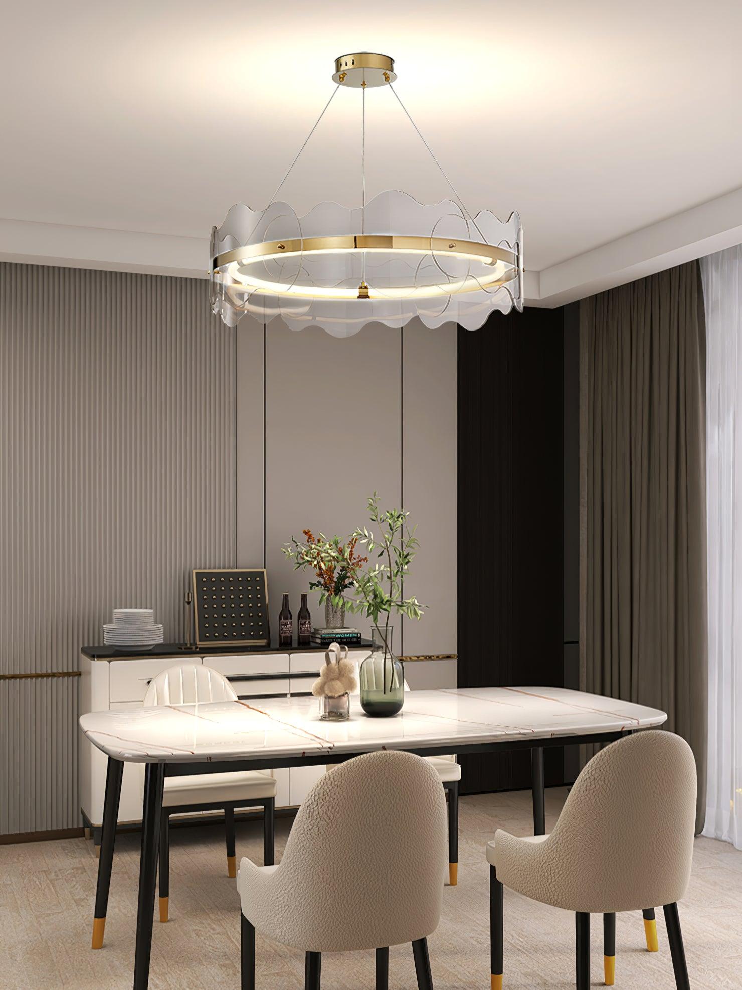 Acrylic Wave Chandelier - Cueteks