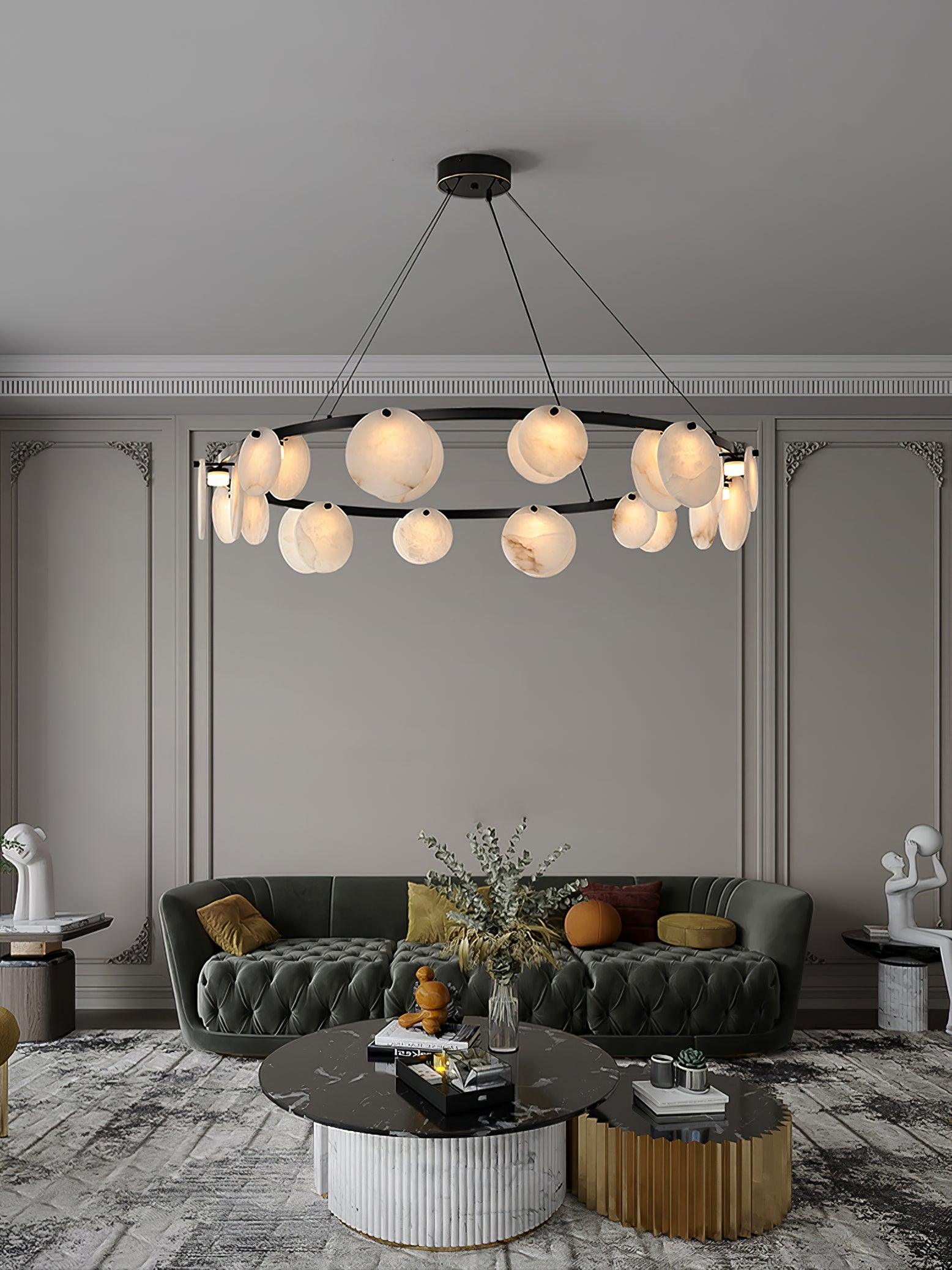 Trinidad Alabaster Chandelier - Cueteks