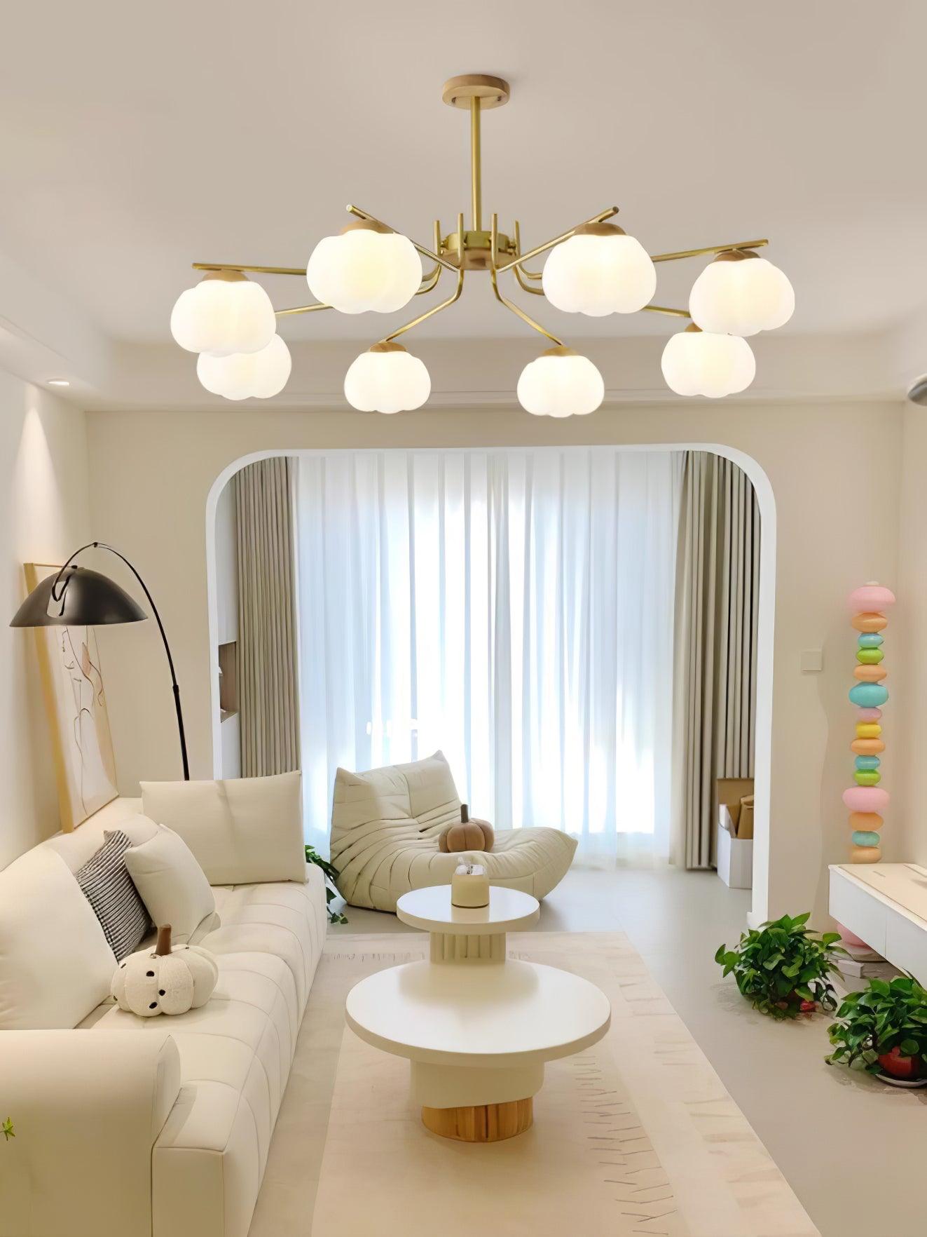 Plastic Cotton Balls Chandelier - Cueteks