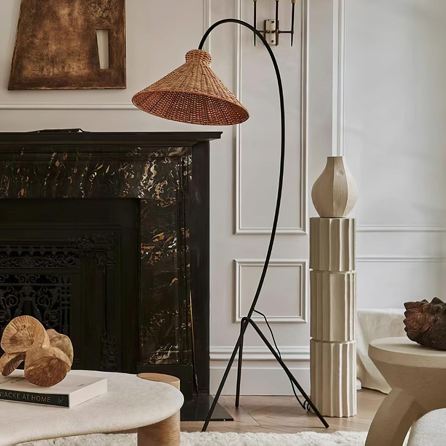 Tana Woven Floor Lamp - Cueteks