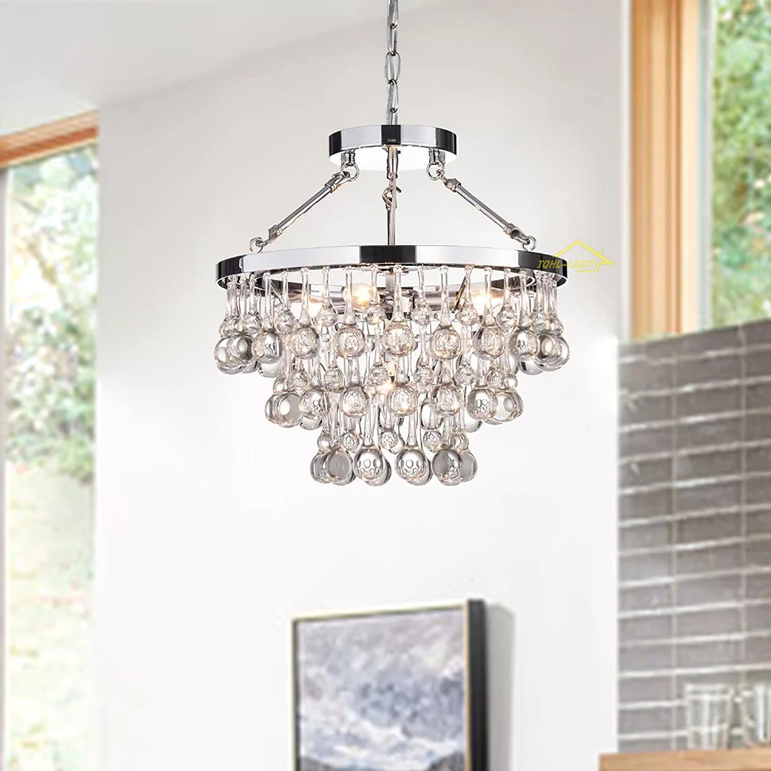 Unique Tiered Crystal Chandelier - Cueteks