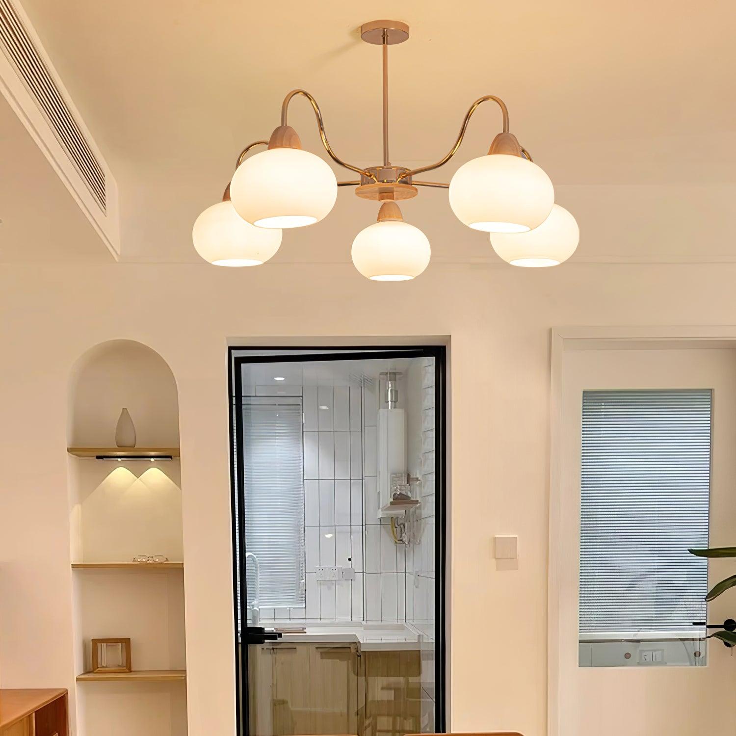Glass Persimmon Chandelier - Cueteks