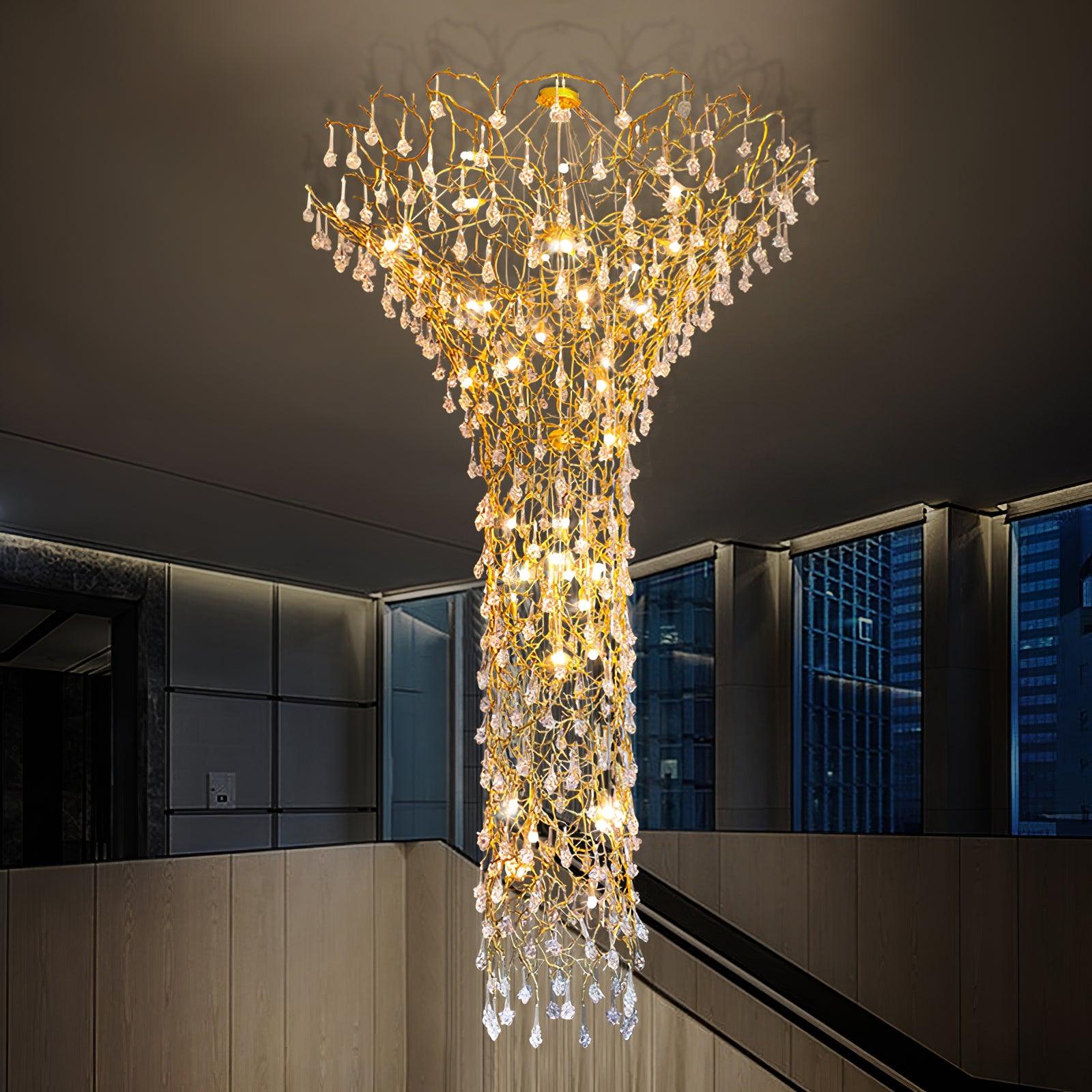 Tree Branch Staircase Chandelier - Cueteks