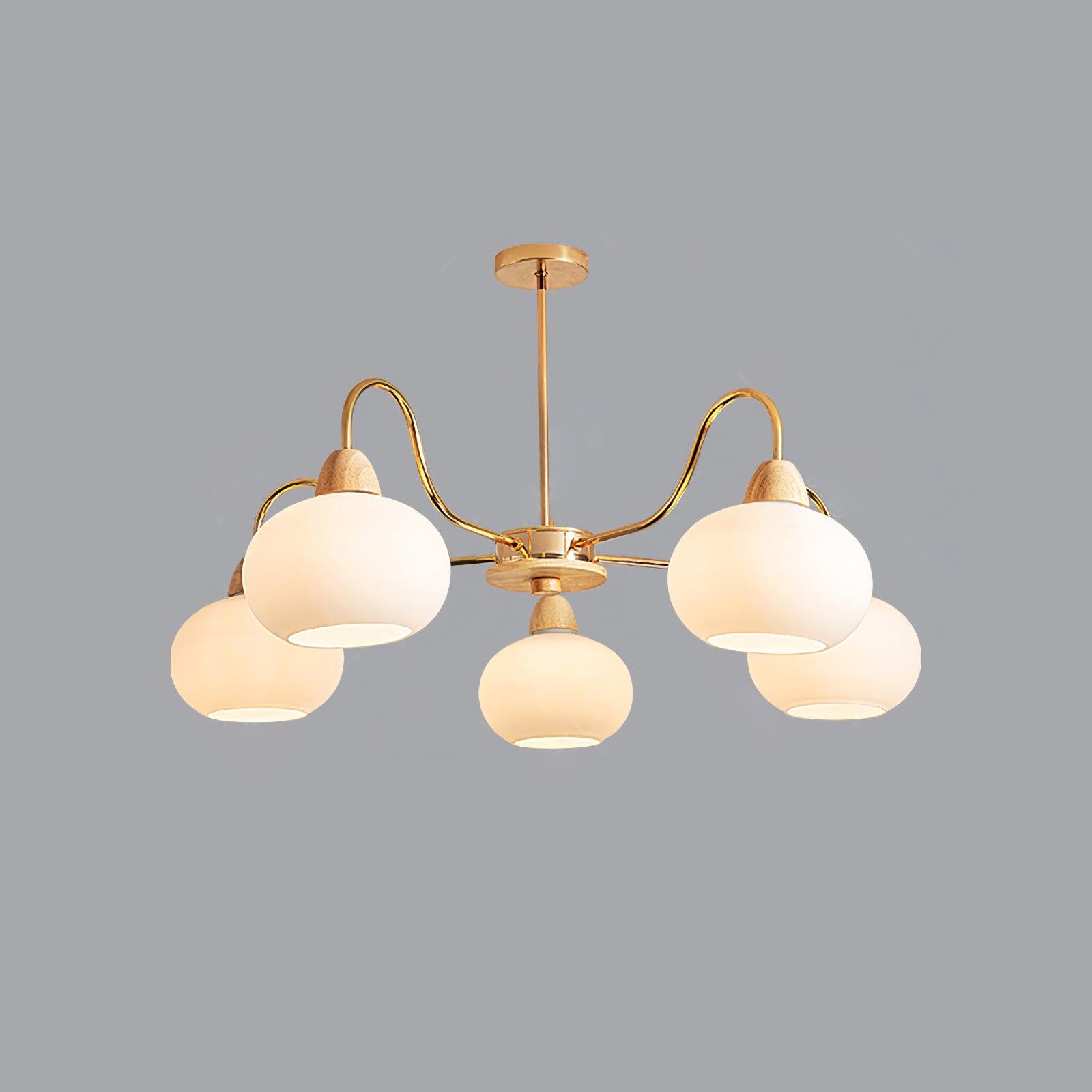 Glass Persimmon Chandelier - Cueteks
