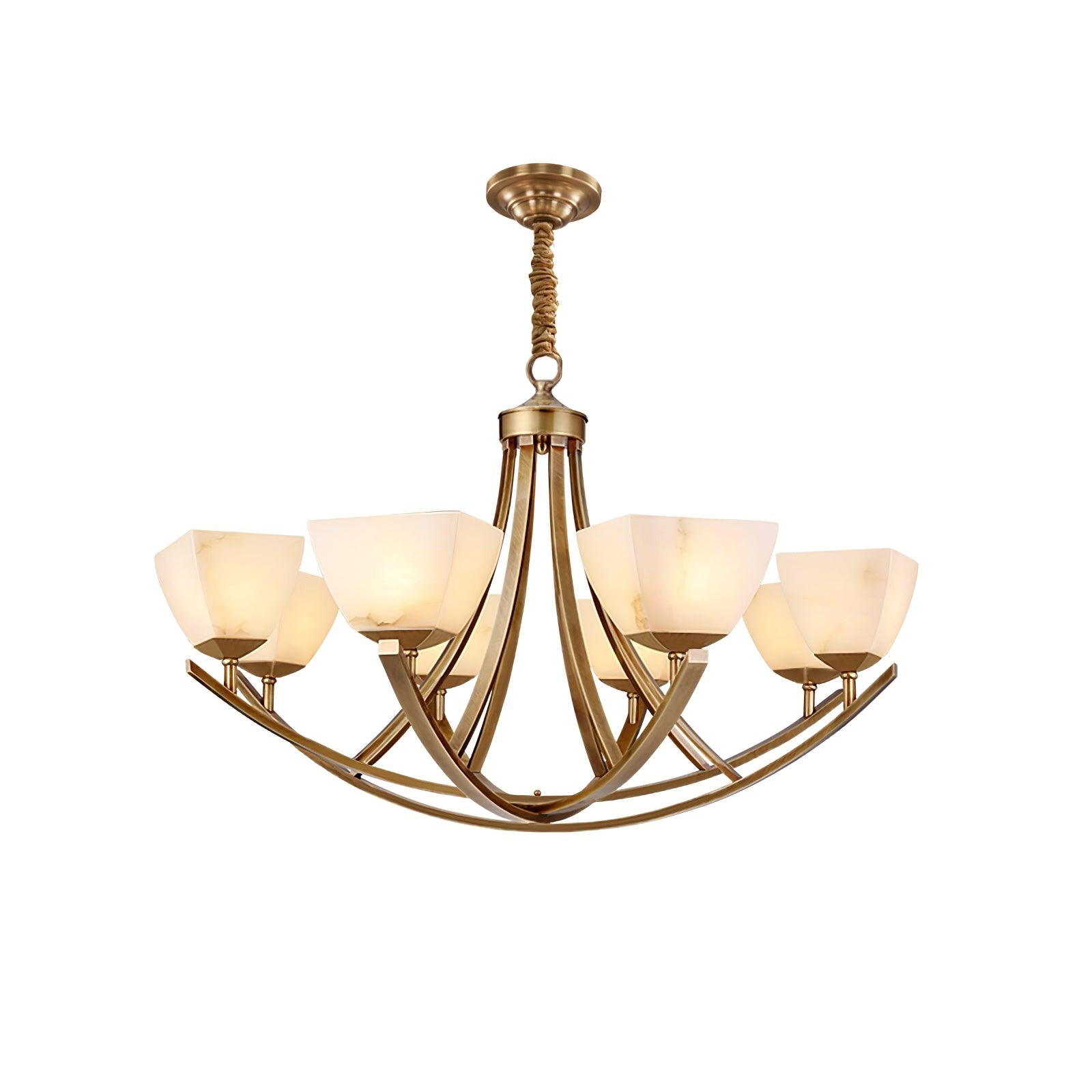 Dover Brass Chandelier - Cueteks