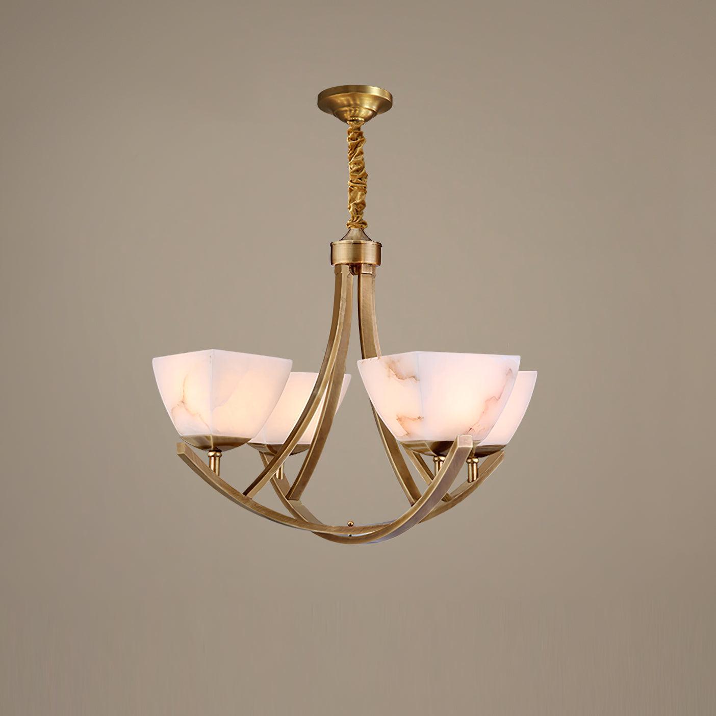 Dover Brass Chandelier - Cueteks