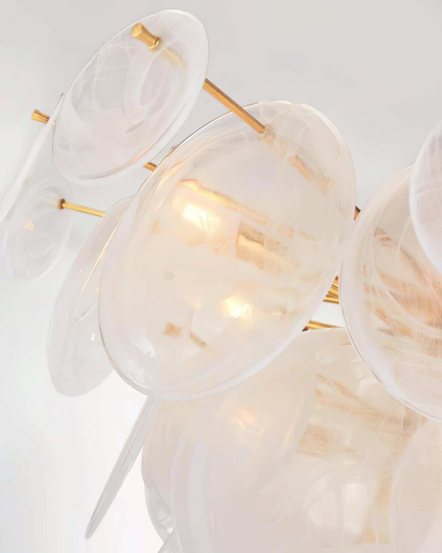 Brass Discs Cascading Chandelier - Cueteks