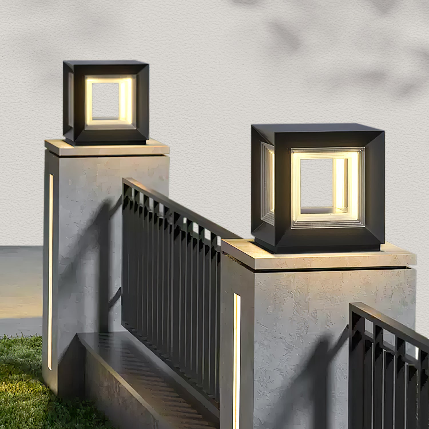 Light Cube Outdoor Post Light - Cueteks