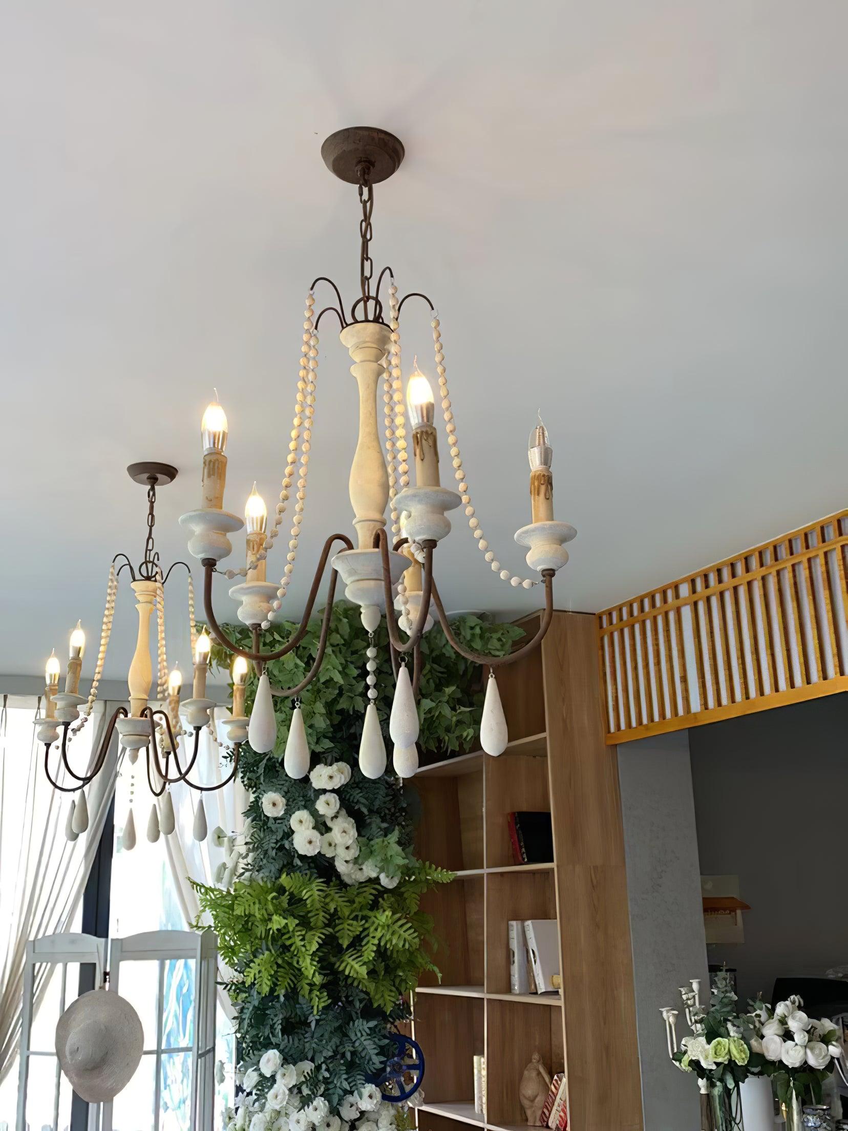 Candle Style Beaded Chandelier - Cueteks