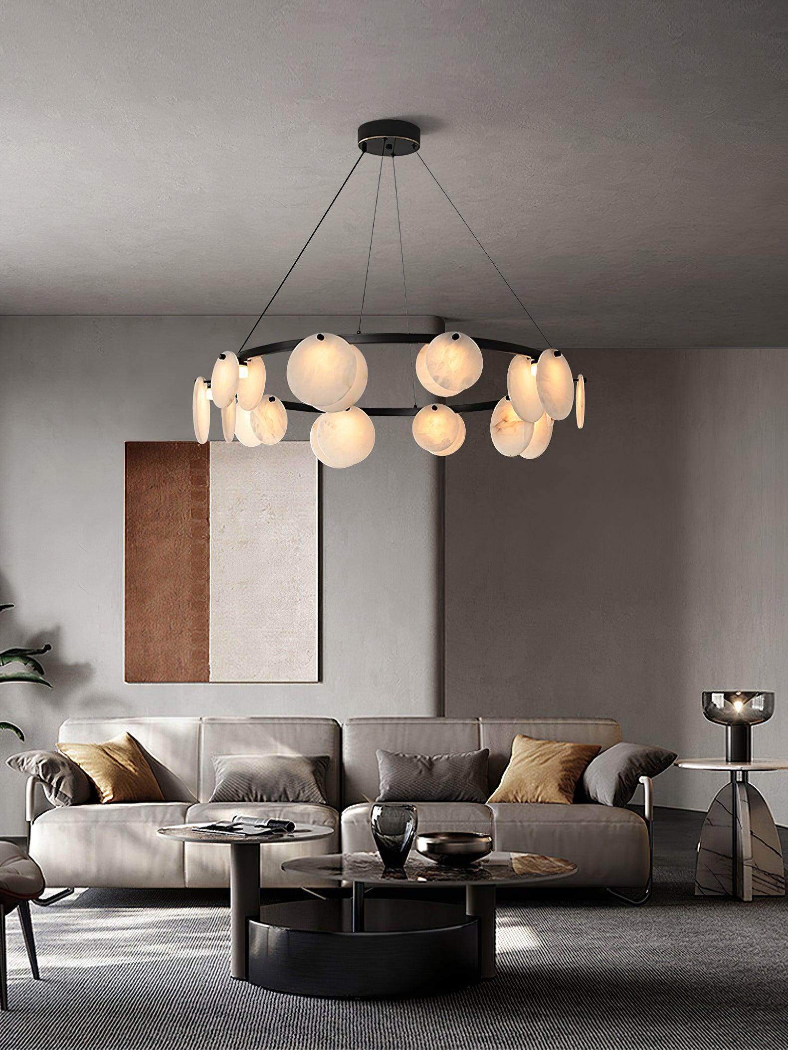 Trinidad Alabaster Chandelier - Cueteks
