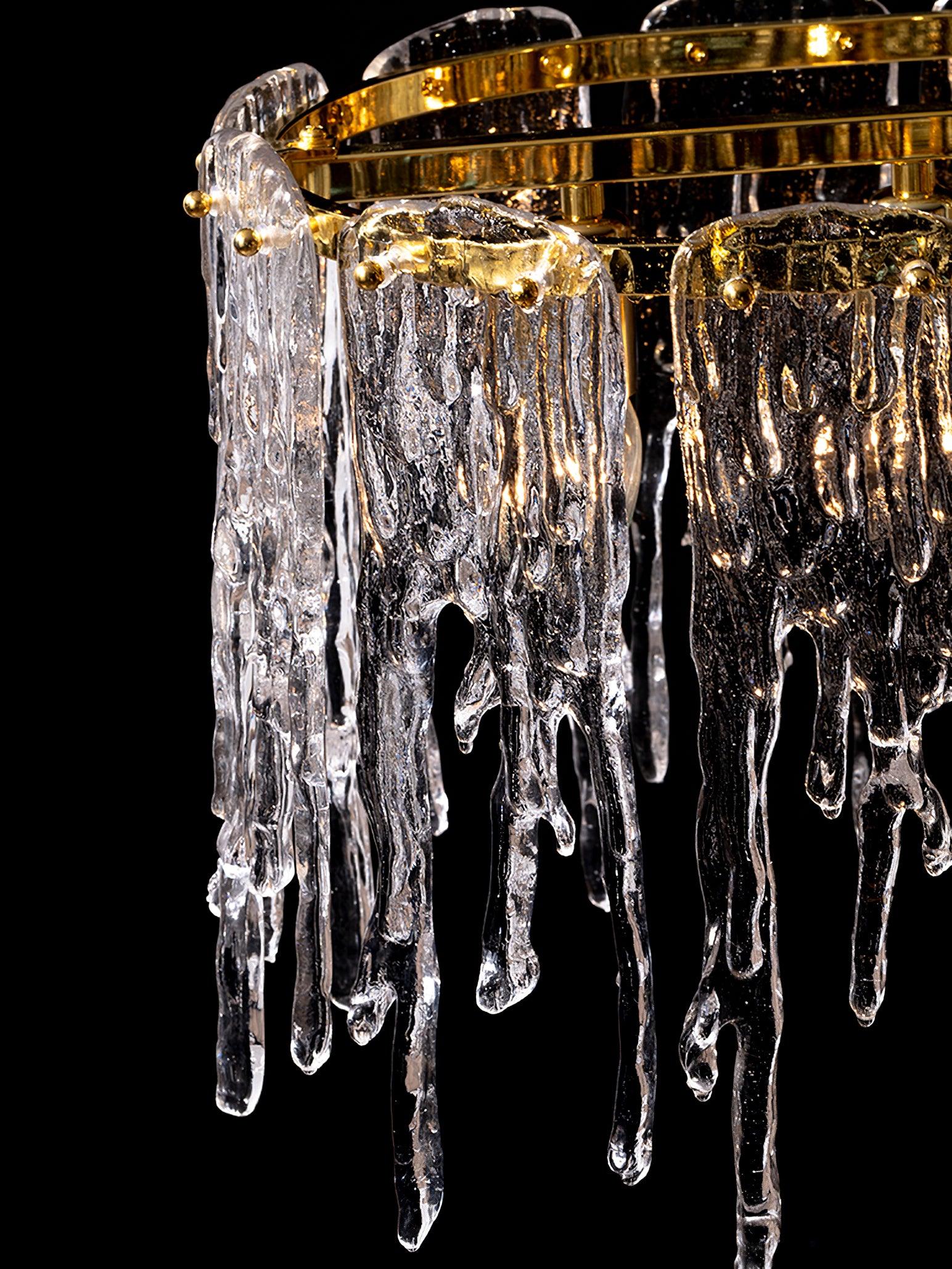 Rectangular Icicle Glass Chandelier - Cueteks