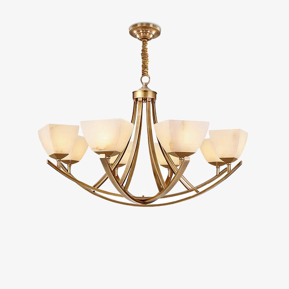 Dover Brass Chandelier - Cueteks