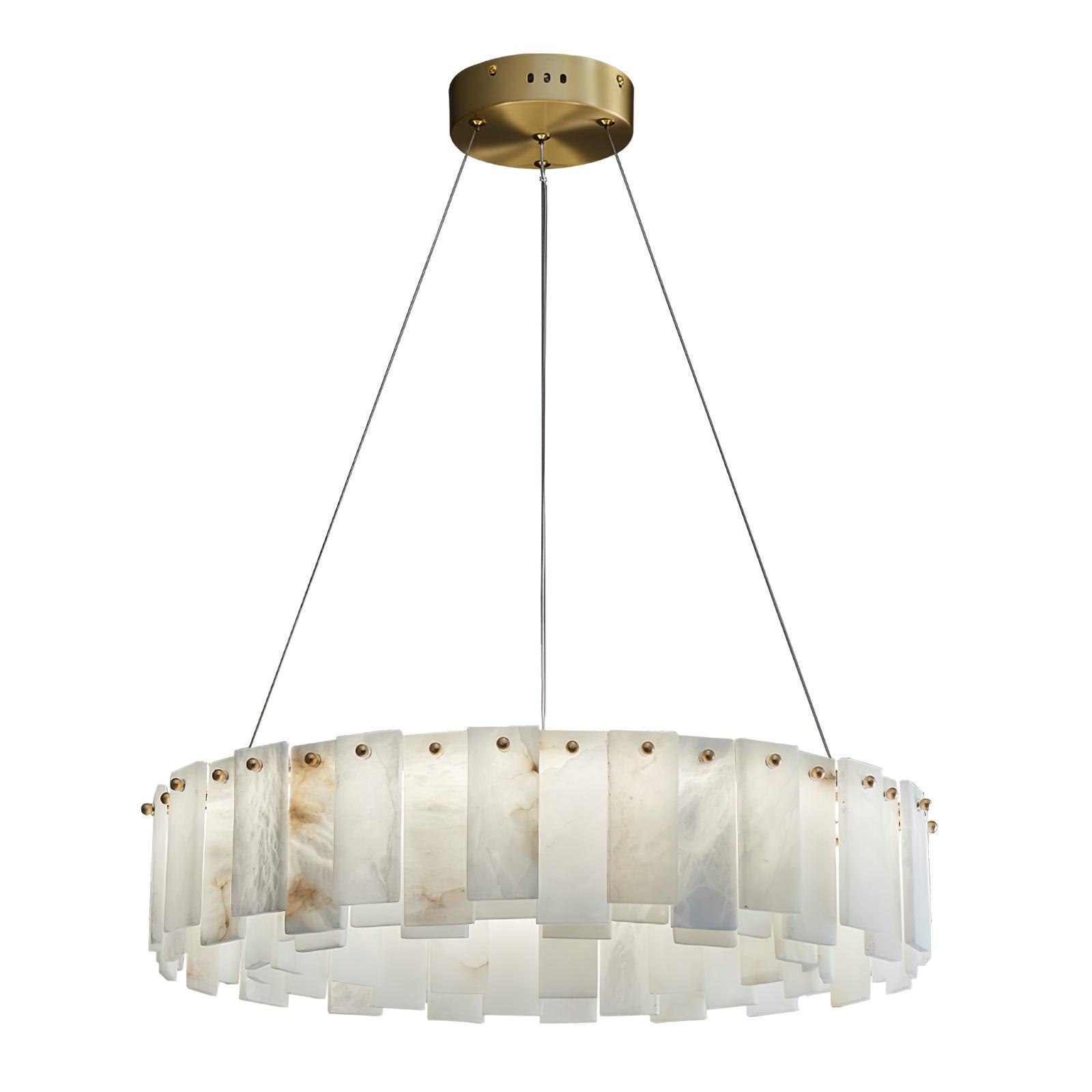 Celestial Alabaster Round Chandelier - Cueteks