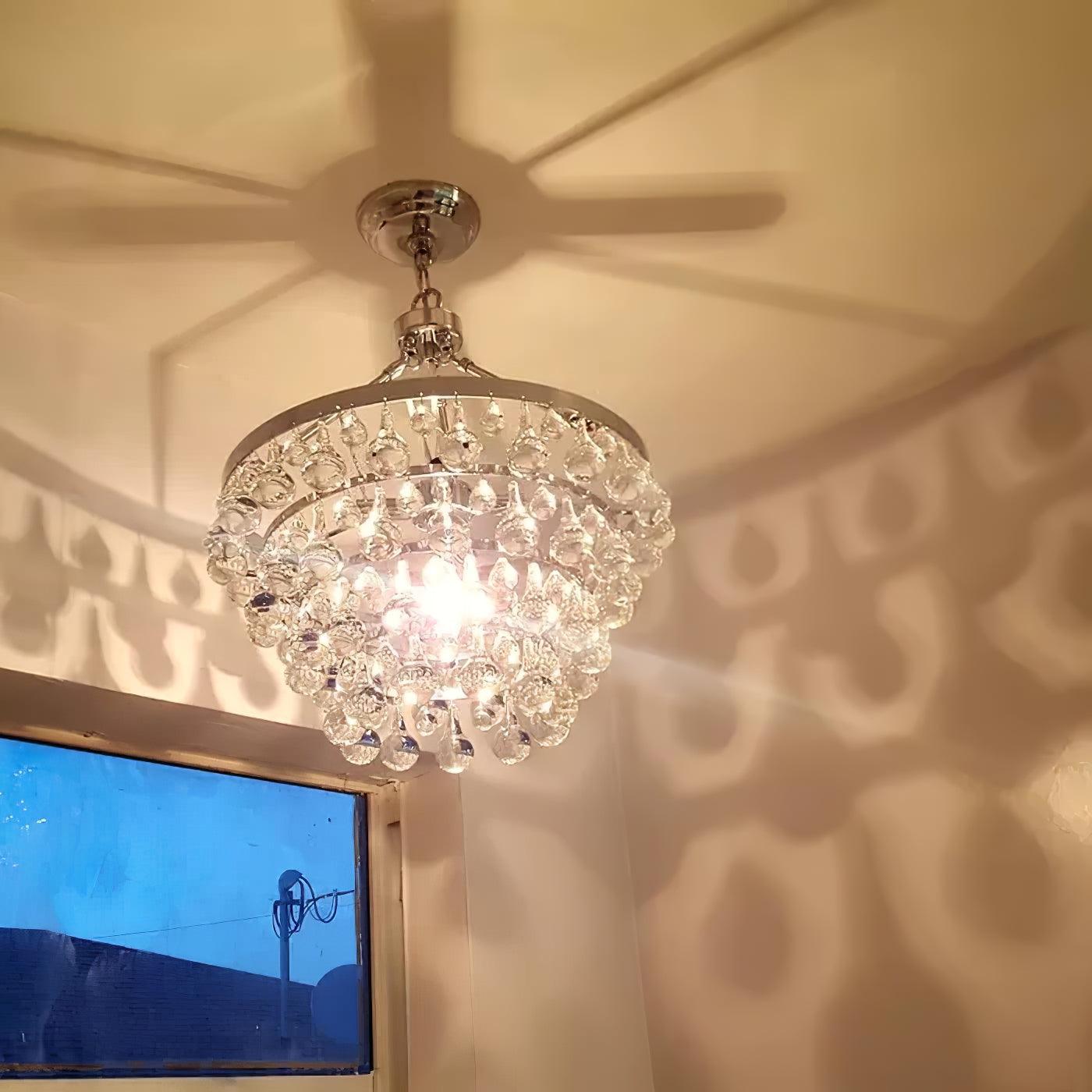 Unique Tiered Crystal Chandelier - Cueteks