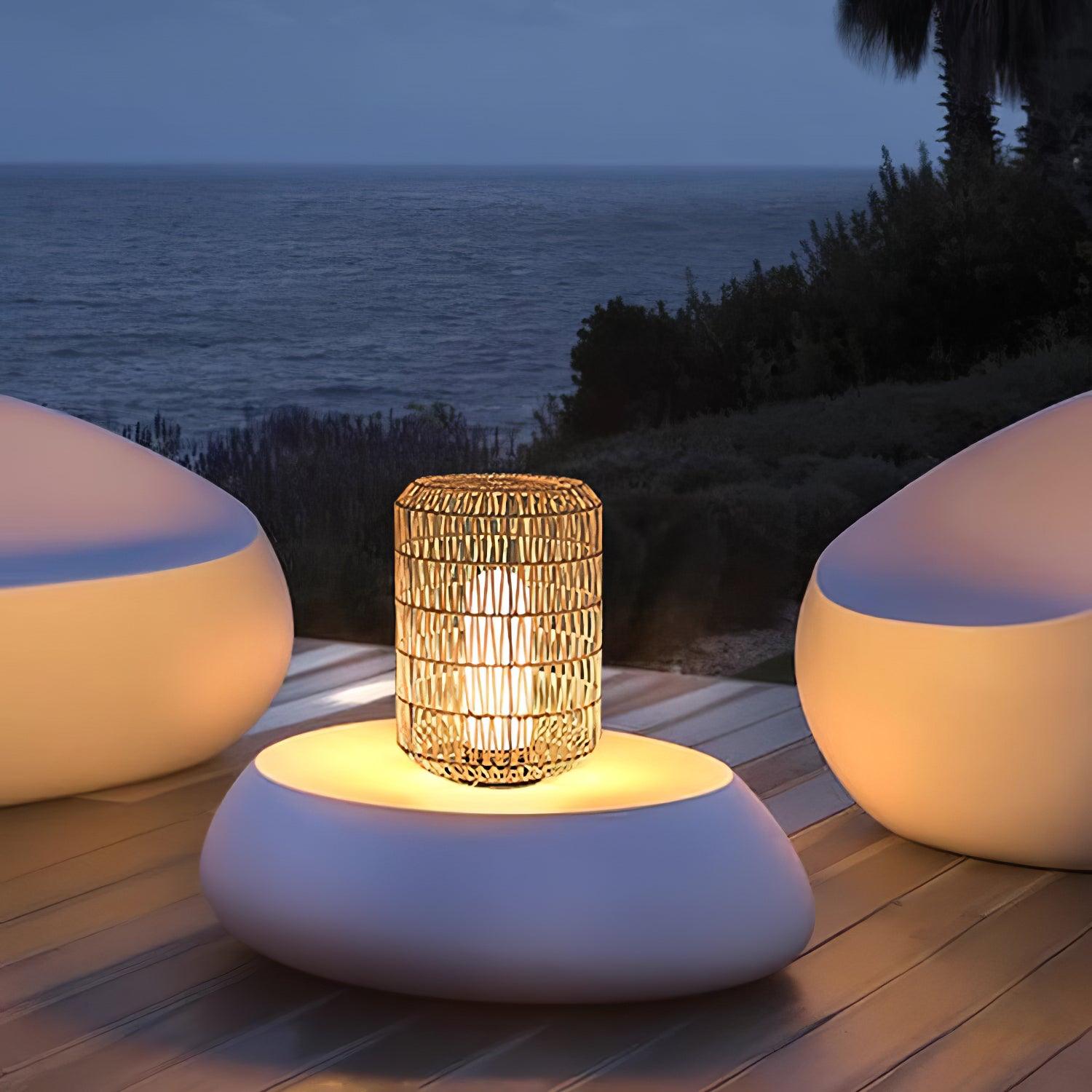 Woven Rattan Outdoor Lamp - Cueteks