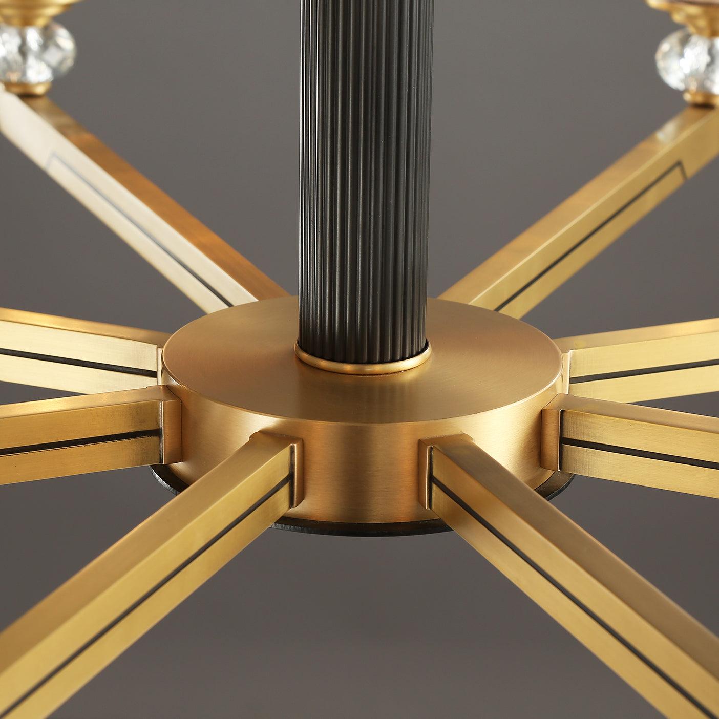 Orrefors Brass Chandelier - Cueteks