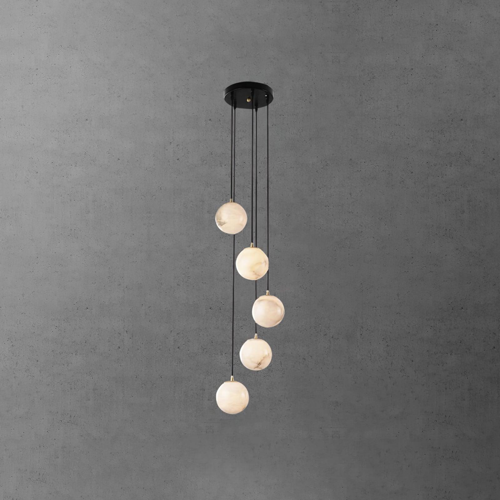 Alabaster Balls Cluster Chandelier - Cueteks