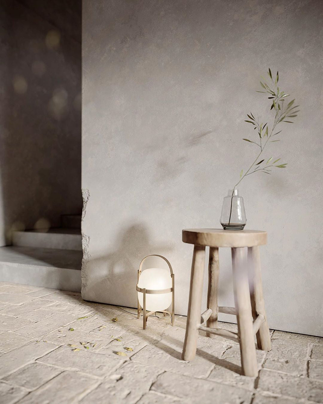 Portable Lantern Glass Table Lamp - Cueteks