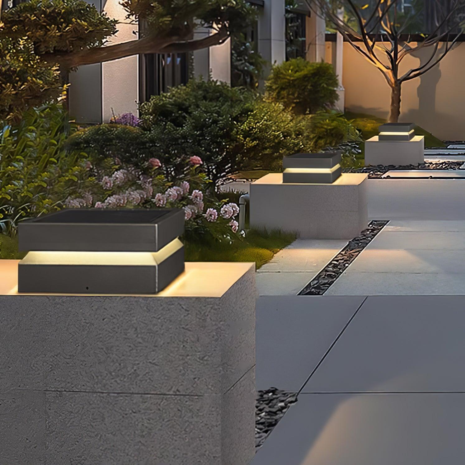 Solar Power Square Post Light - Cueteks