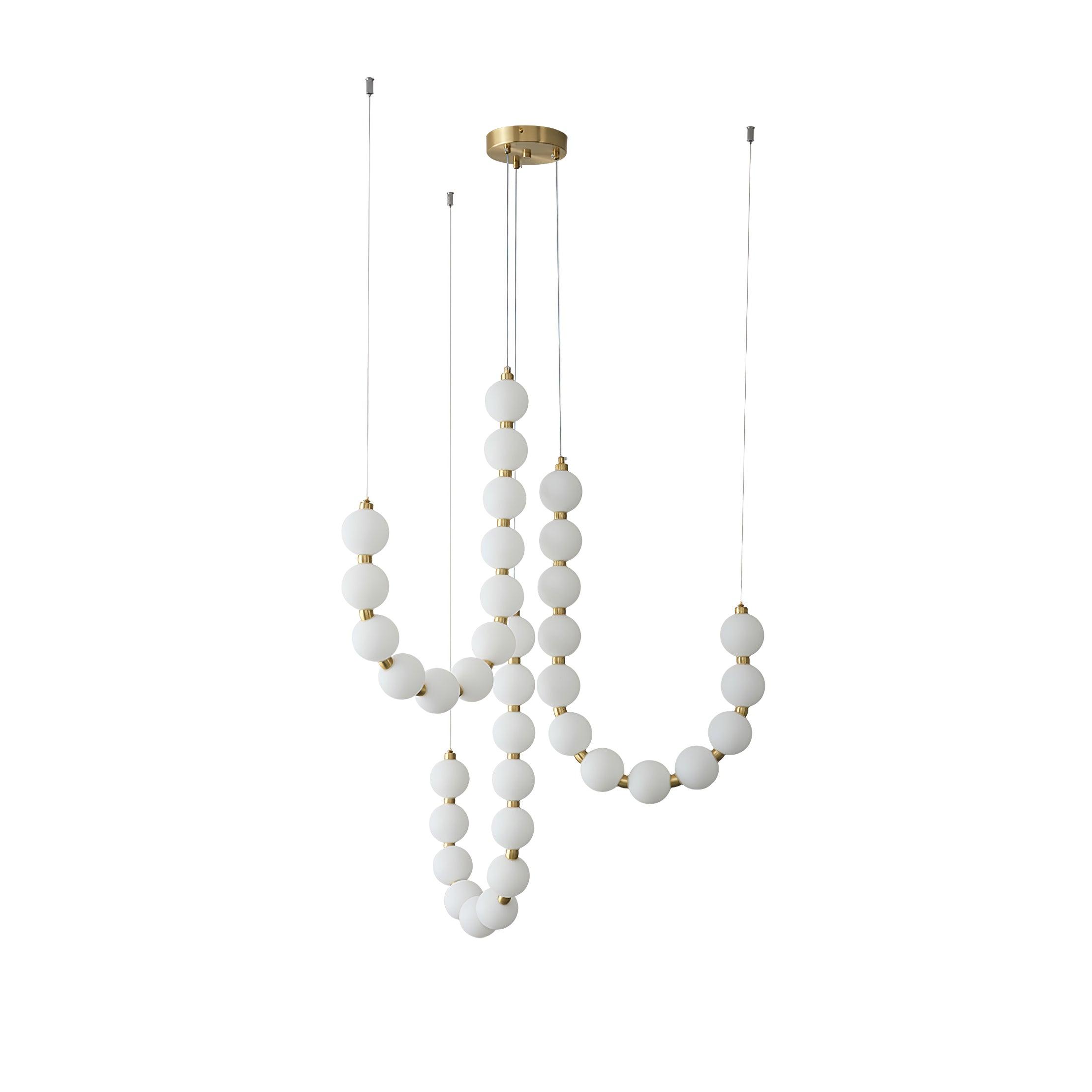 Glass Pearl Necklace Chandelier - Cueteks