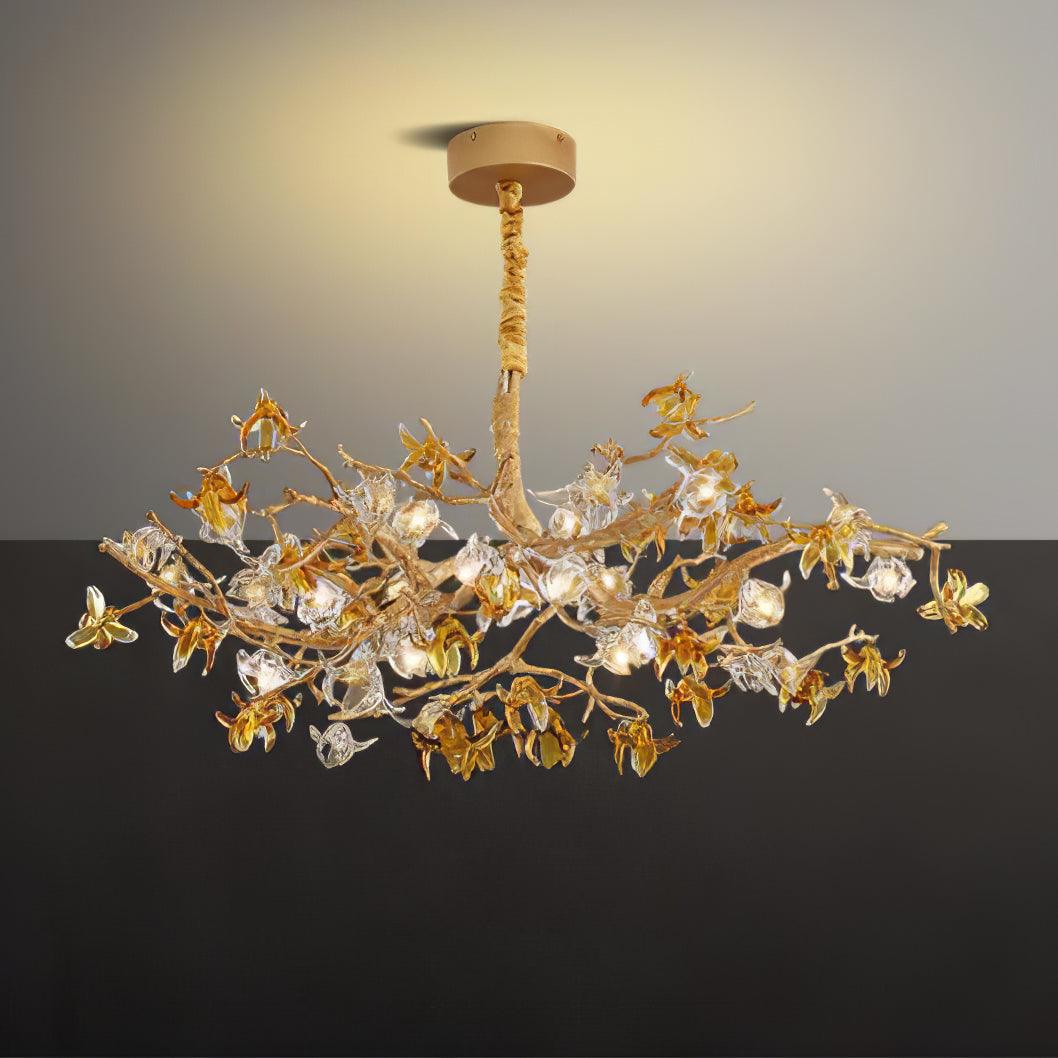 Aosta Brass Branch Chandelier - Cueteks