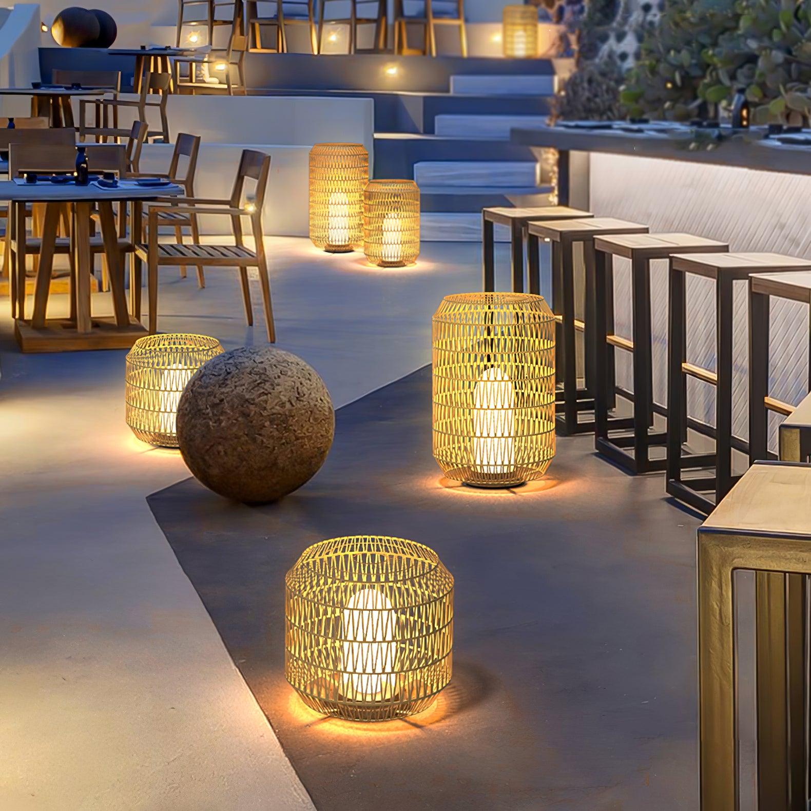 Woven Rattan Outdoor Lamp - Cueteks