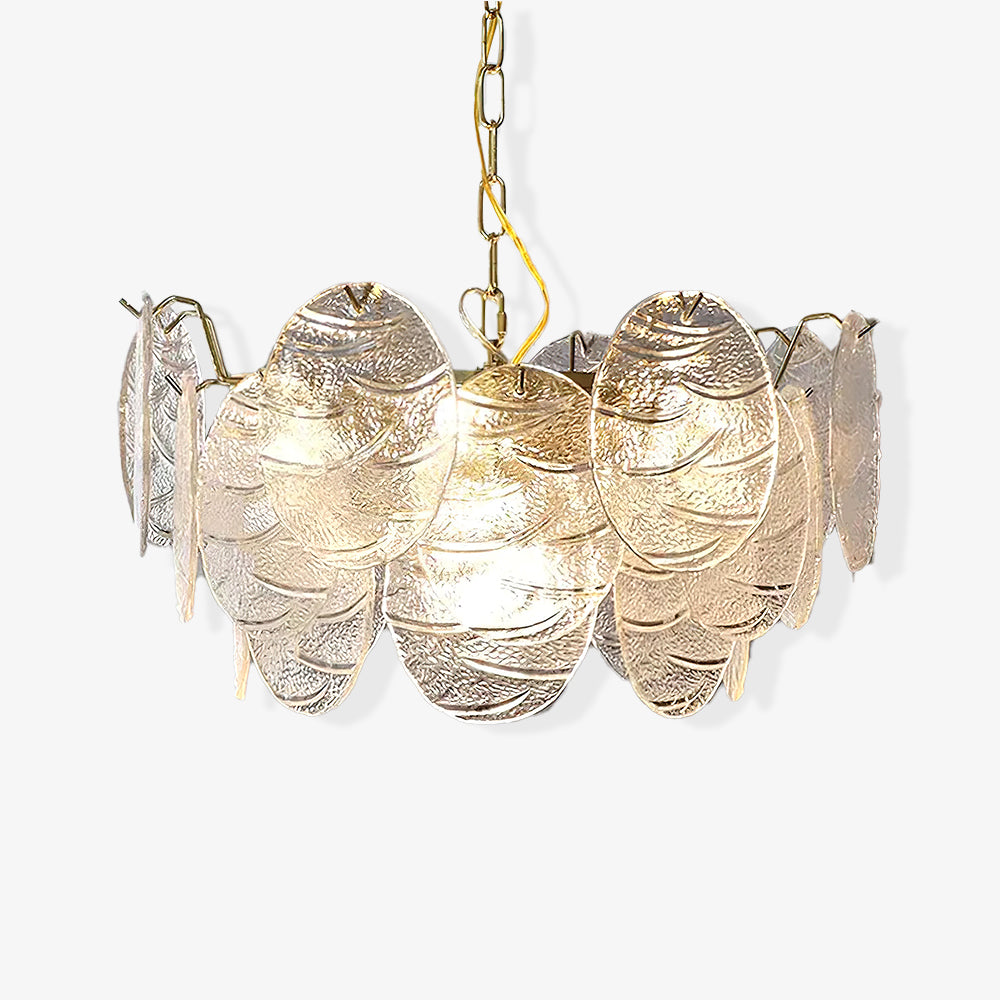 Glass Disc Chandelier - Cueteks
