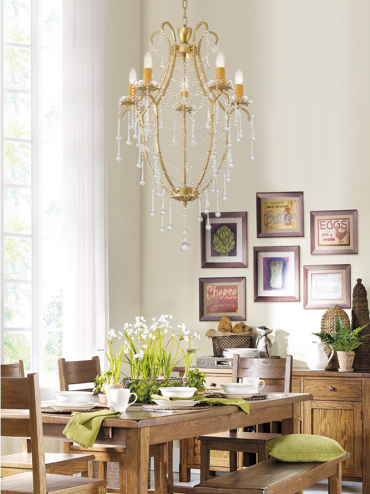 Crystal Birdcage Chandelier - Cueteks