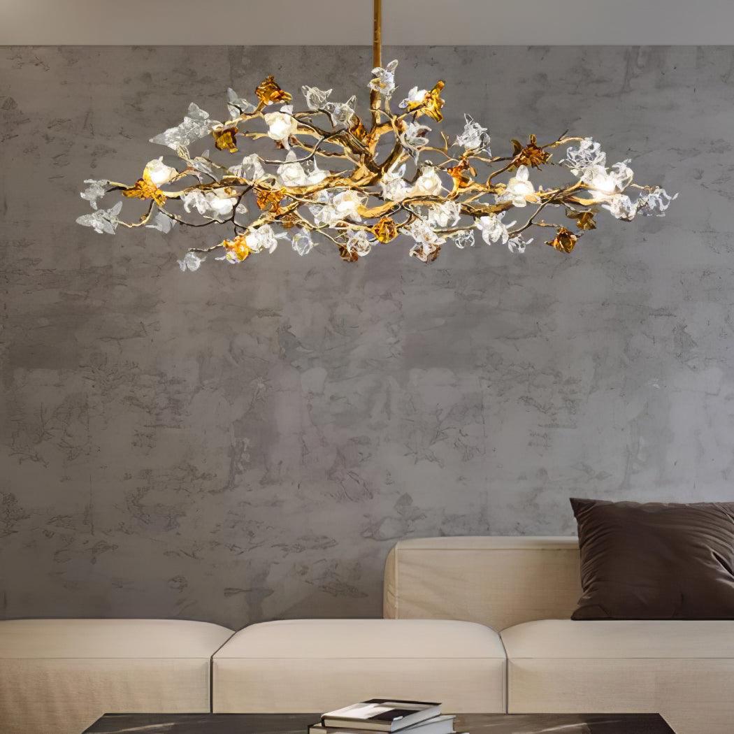Aosta Brass Branch Chandelier - Cueteks